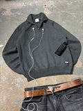 Vintage Diesel Half-Zip Knit Sweater Grau