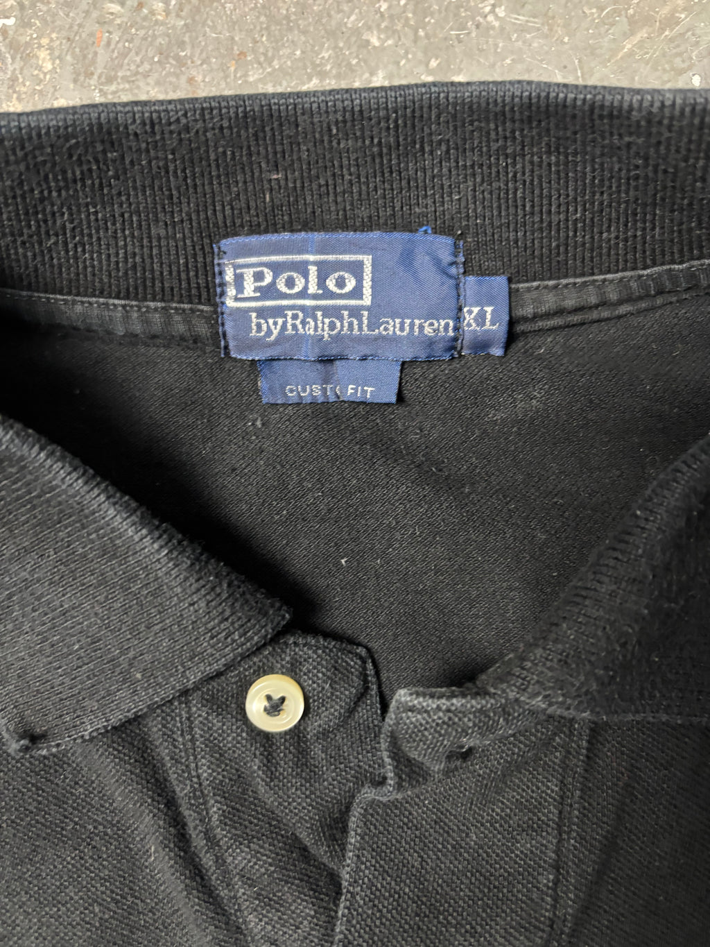 Vintage Polo Ralph Lauren Big Pony Shirt Schwarz | Y2K Archive
