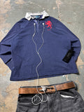 Vintage Polo Ralph Lauren RLPC Lion Crest Rugby Longsleeve Navy