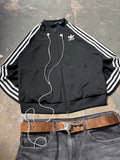 Vintage Adidas Firebird Track Jacket Big Logo | Schwarz Y2K