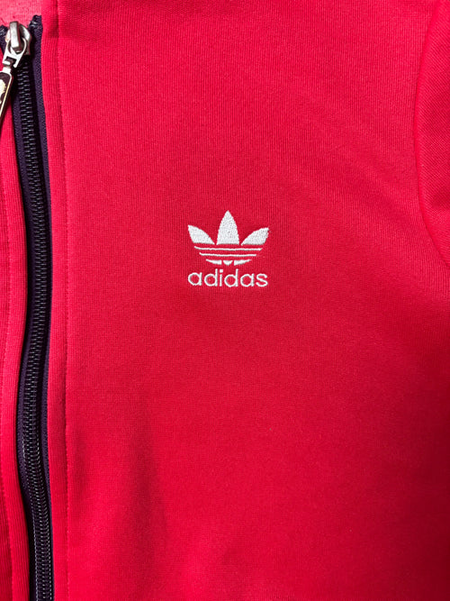 True Vintage Adidas Originals Hooded Track Jacket Rot 90s