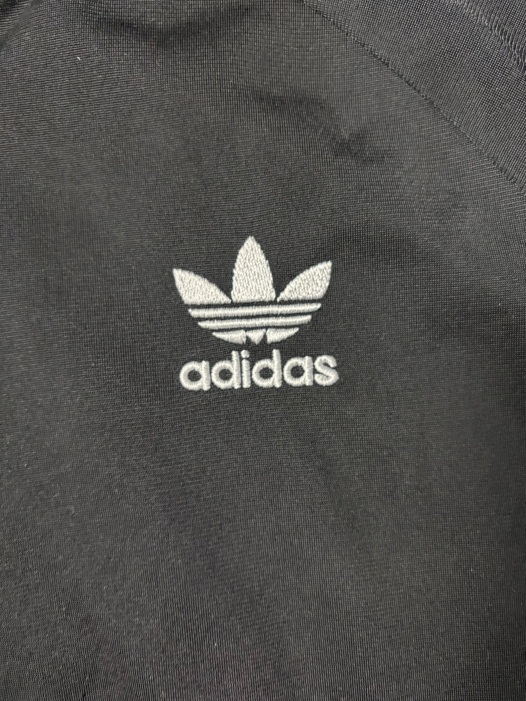 Vintage Adidas Firebird Track Jacket Big Logo | Schwarz Y2K