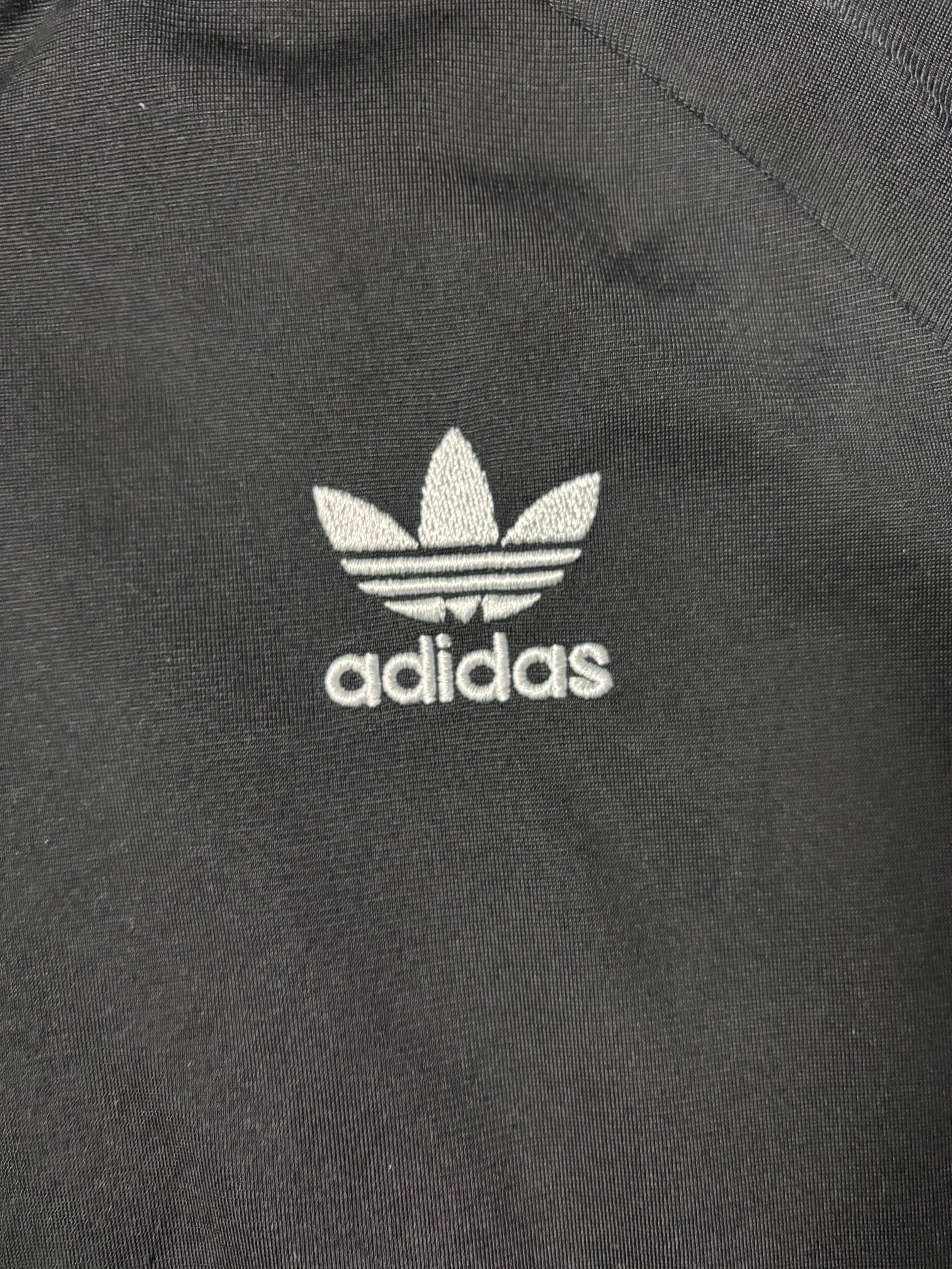 Vintage Adidas Firebird Track Jacket Big Logo | Schwarz Y2K