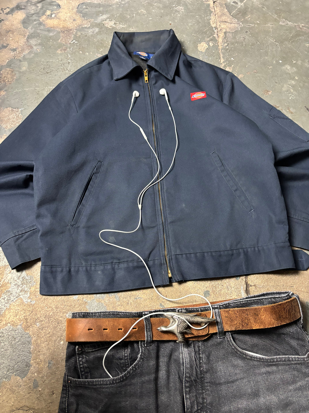 Vintage Dickies Workwear Jacke Navy Eisenhower Fit (M)