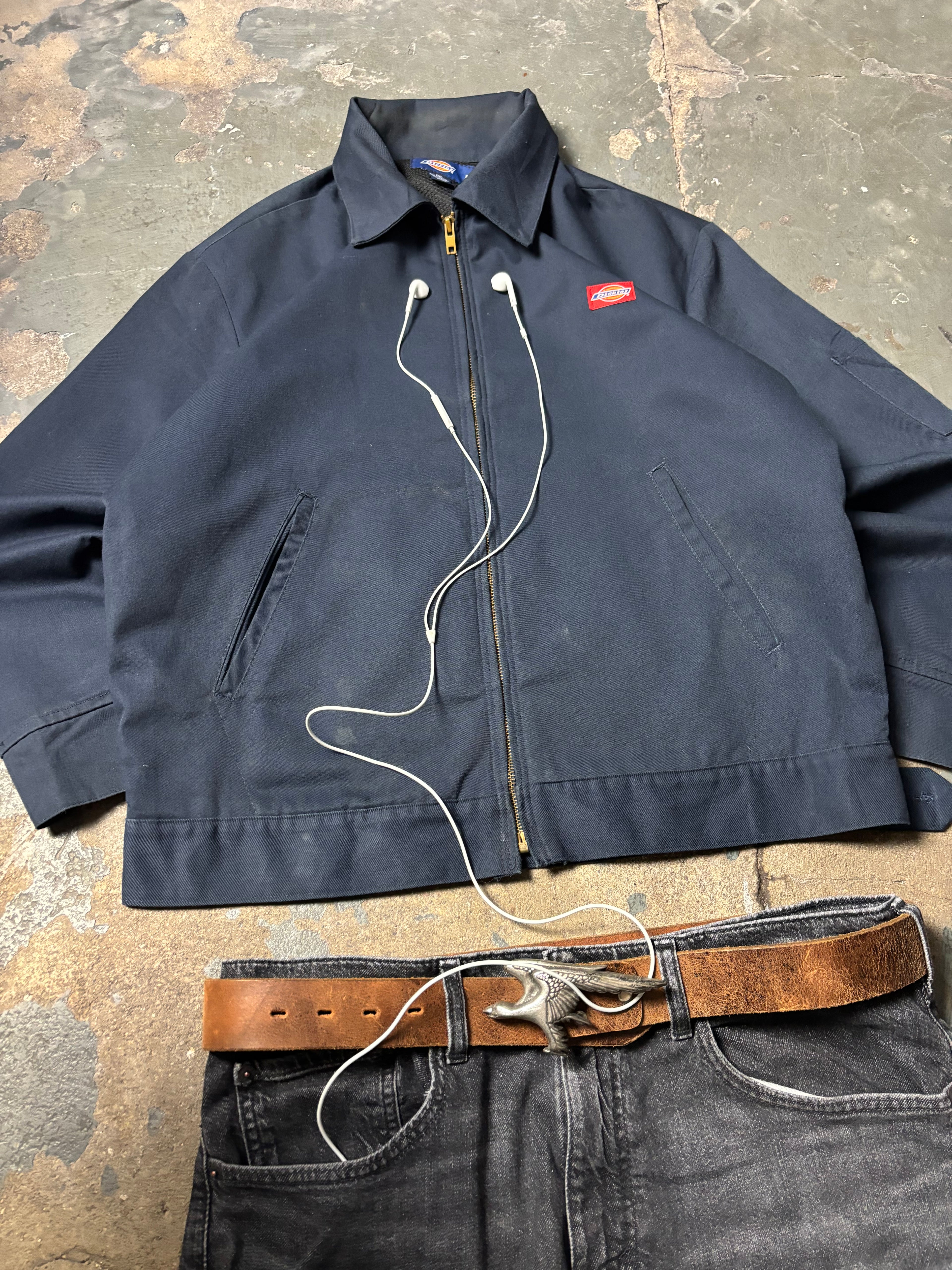 Vintage Dickies Workwear Jacke Navy Eisenhower Fit (M)