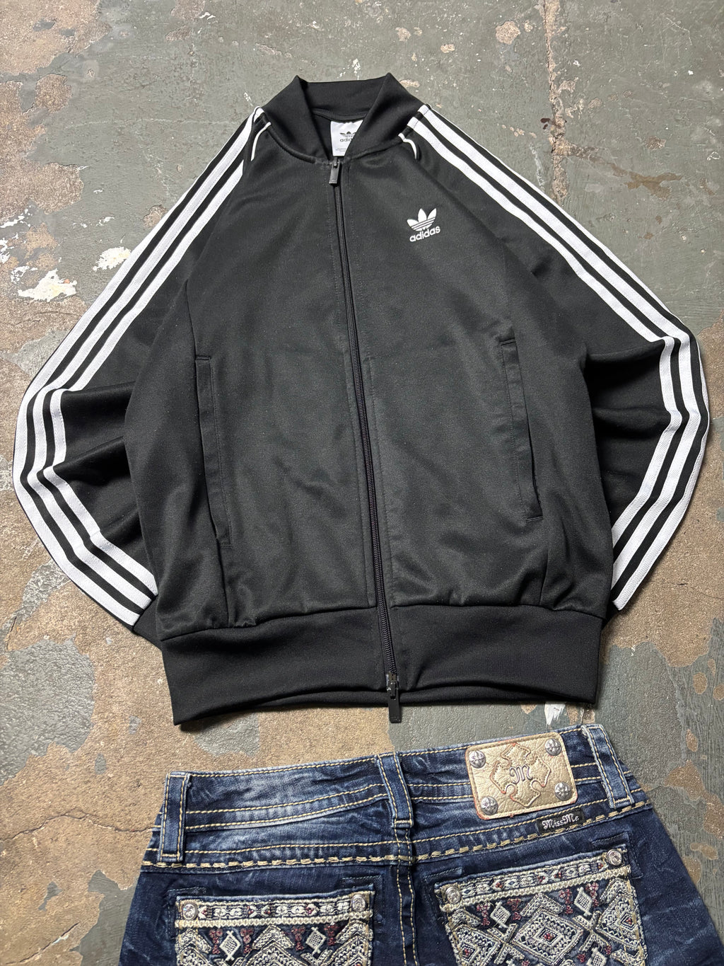Vintage Adidas Originals SST Track Jacket Schwarz Y2K