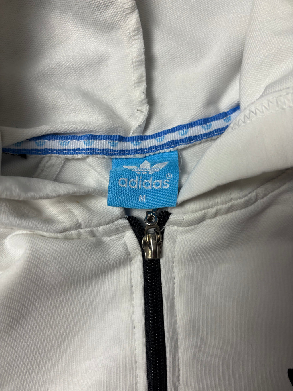 adidas Vintage Adidas Originals Zip Hoodie Weiß Y2K Cropped