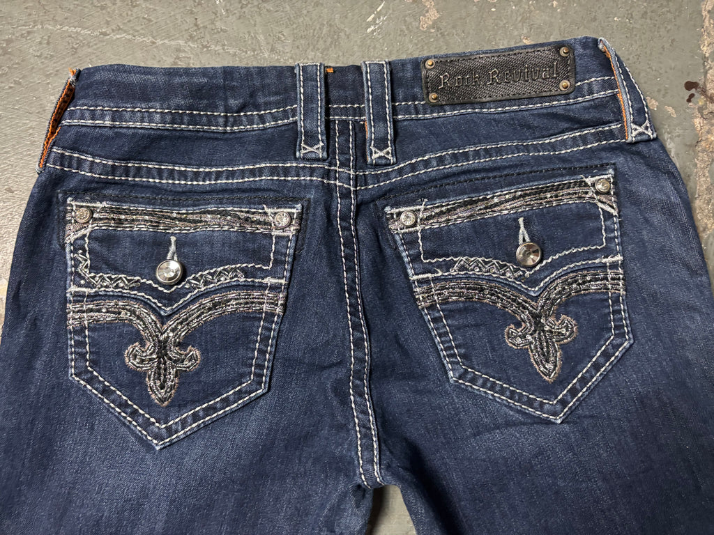 Vintage Rock Revival Jeans Flared Bootcut
