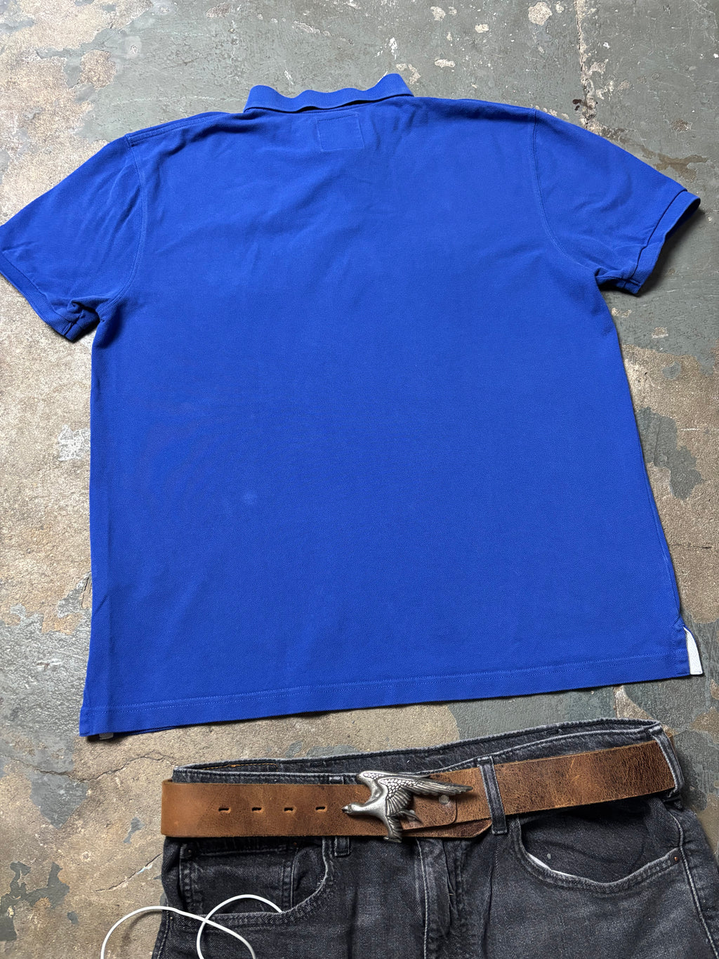 Vintage Hackett London Boat Race OUBC v CUBC Polo Royal Blue