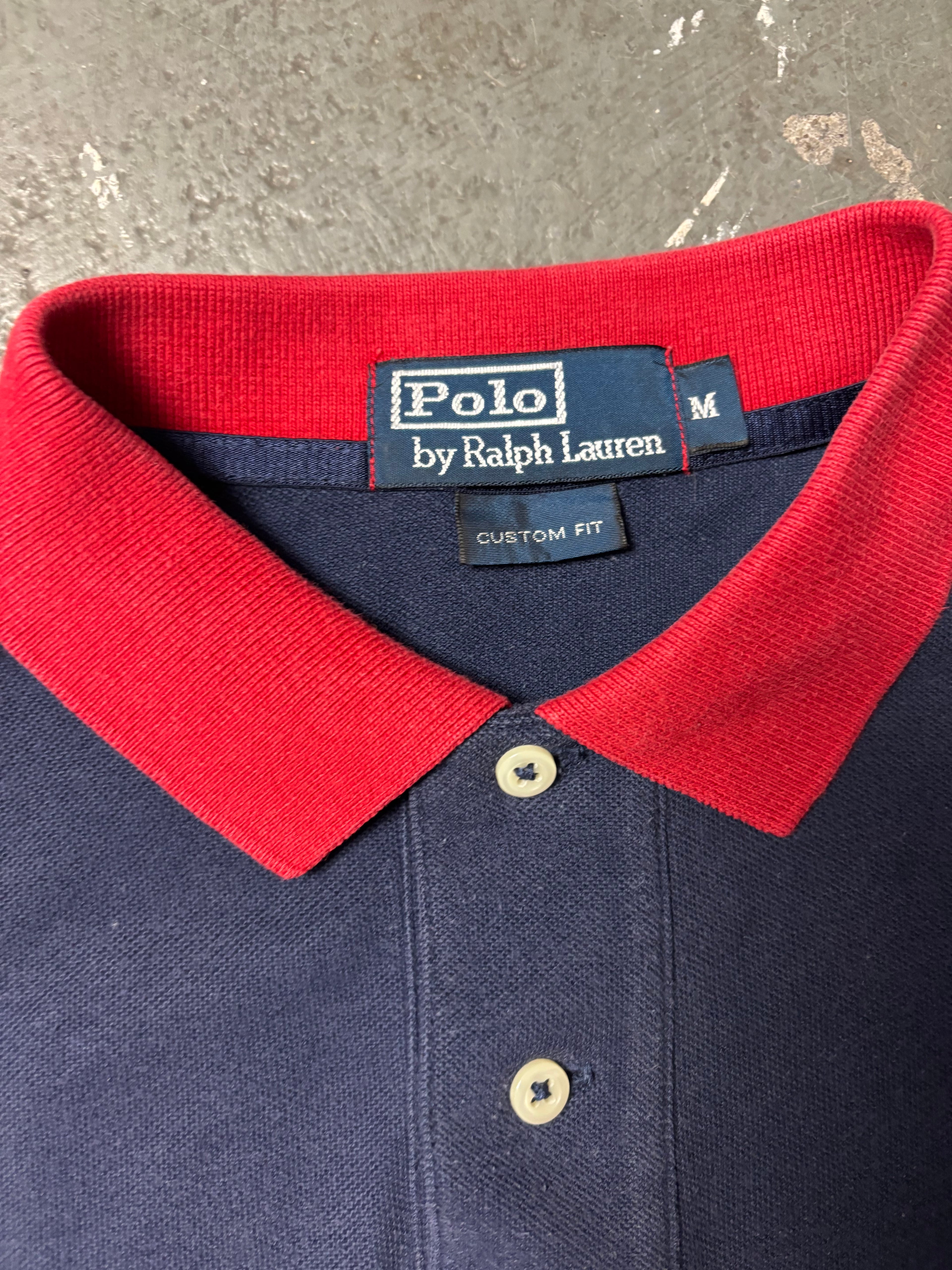 Vintage Polo Ralph Lauren US Open 2010 Big Pony Diagonal Colorblock