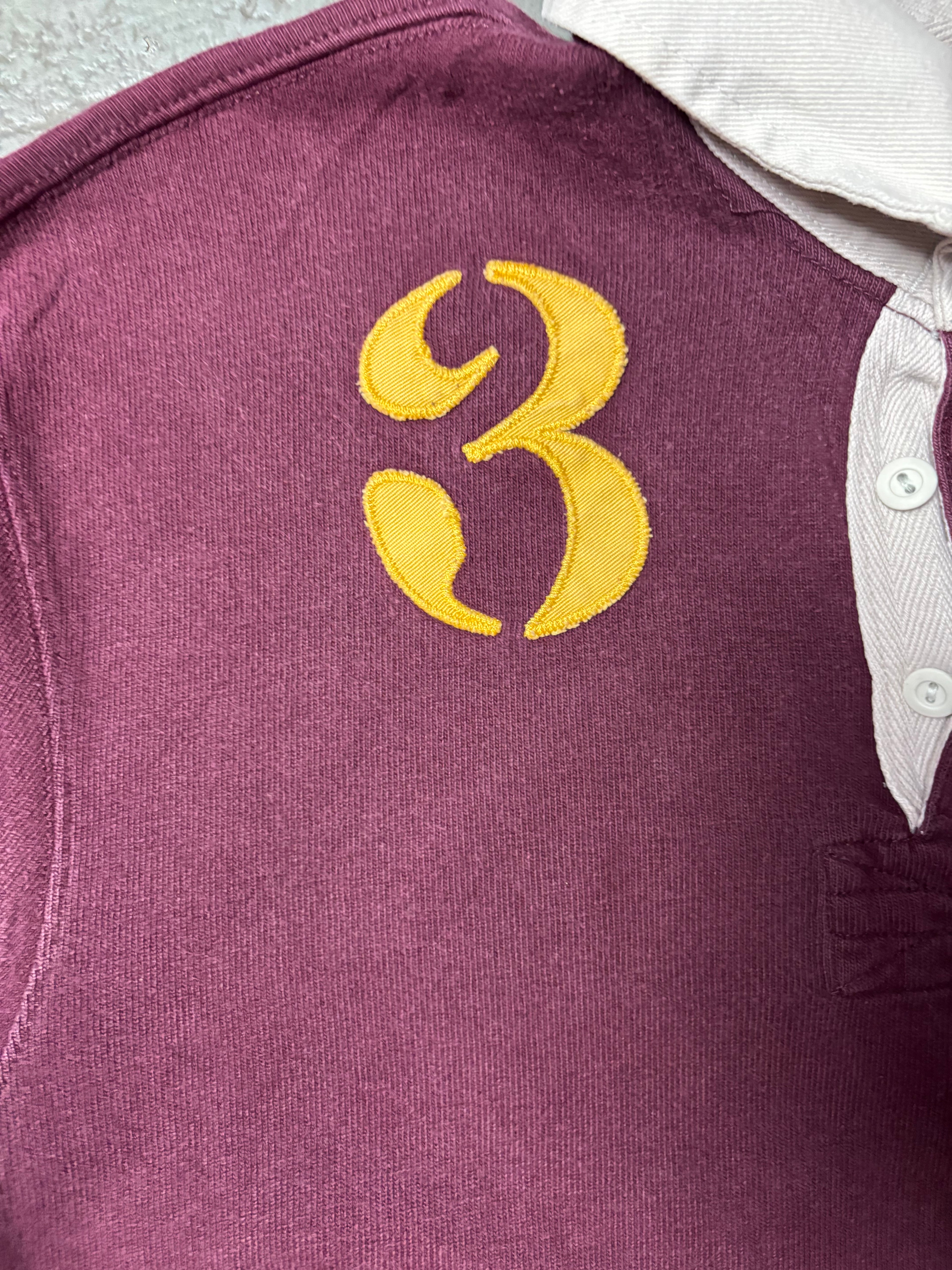 Vintage Polo Ralph Lauren Heritage Crested Rugby Longsleeve Burgundy XL