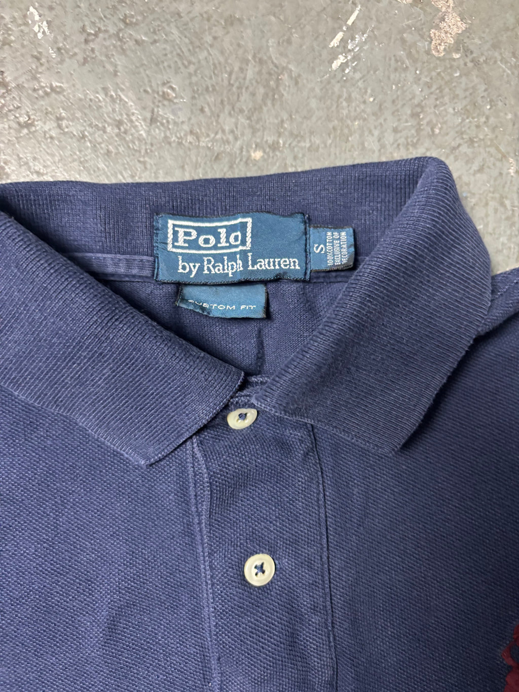 Vintage Polo Ralph Lauren Big Pony Nr. 3 Polo Navy Custom Fit