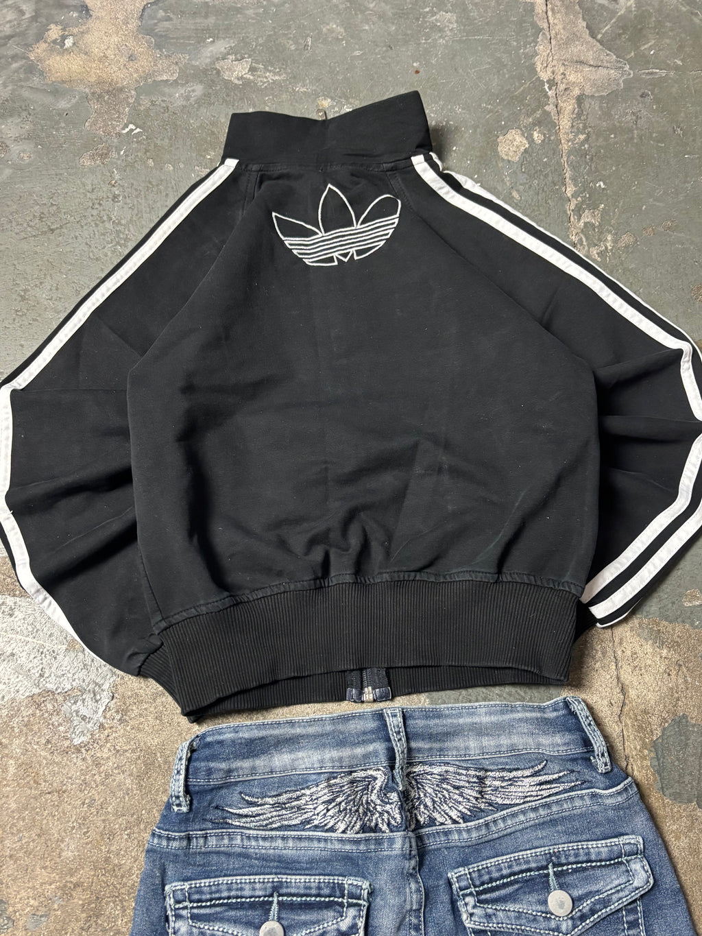 Vintage Adidas Firebird Trainigsjacke Schwarz