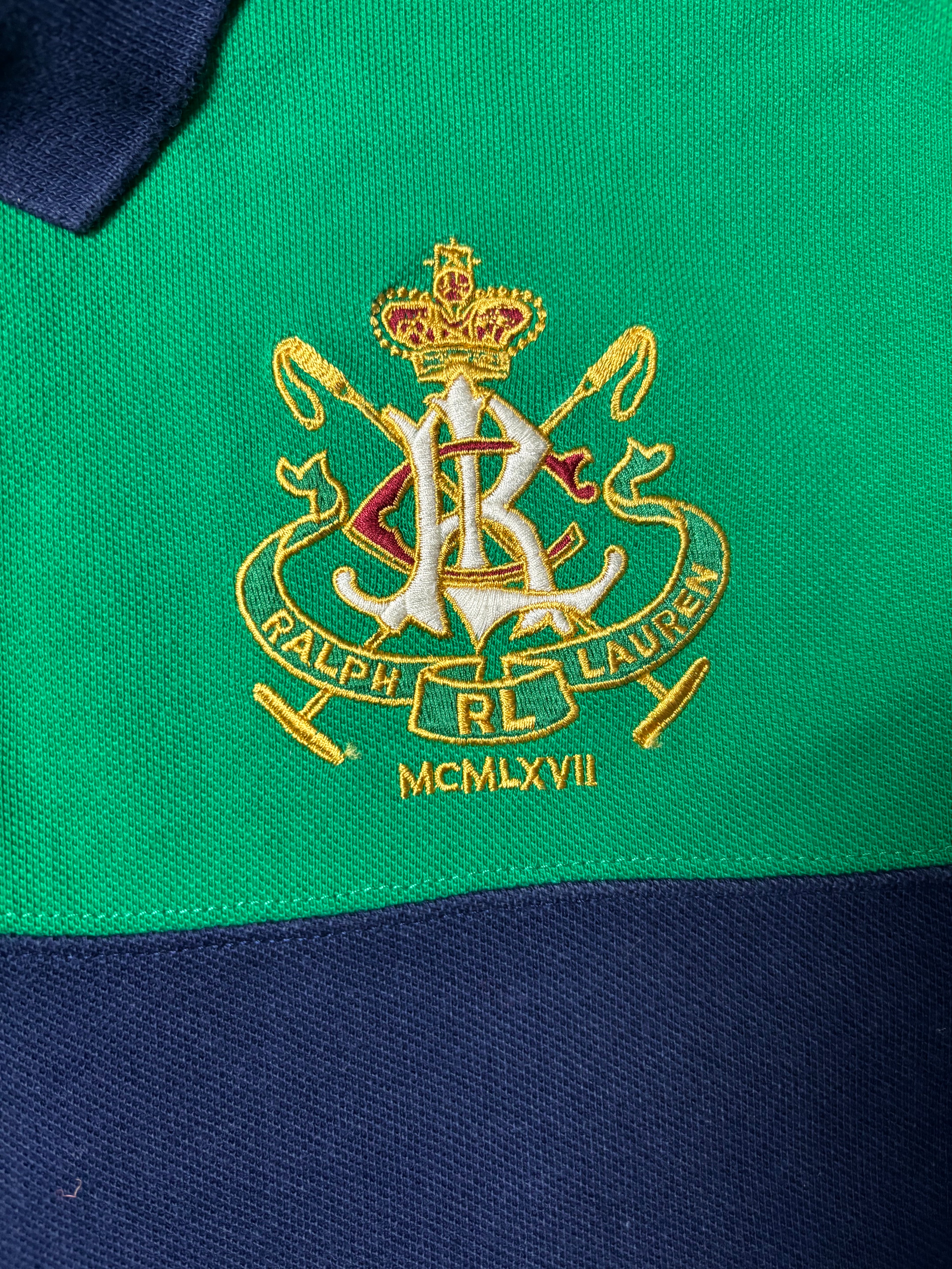 Vintage Polo Ralph Lauren Crested MCMLXVII Big Pony Polo Colorblock