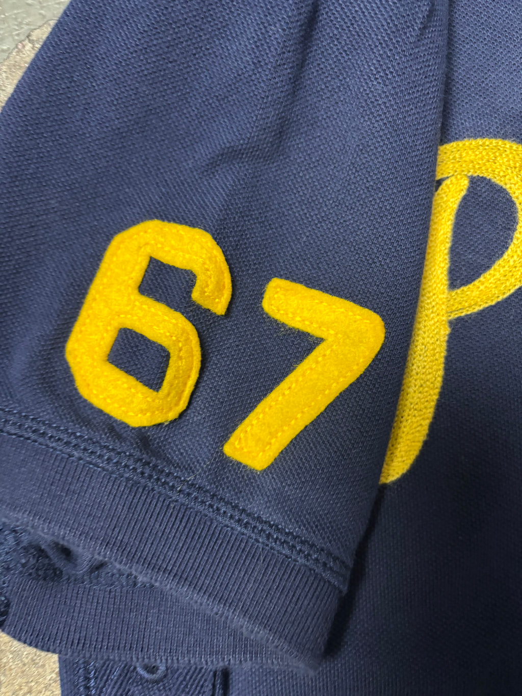 Vintage Polo Ralph Lauren RL Script 67 Shirt Navy