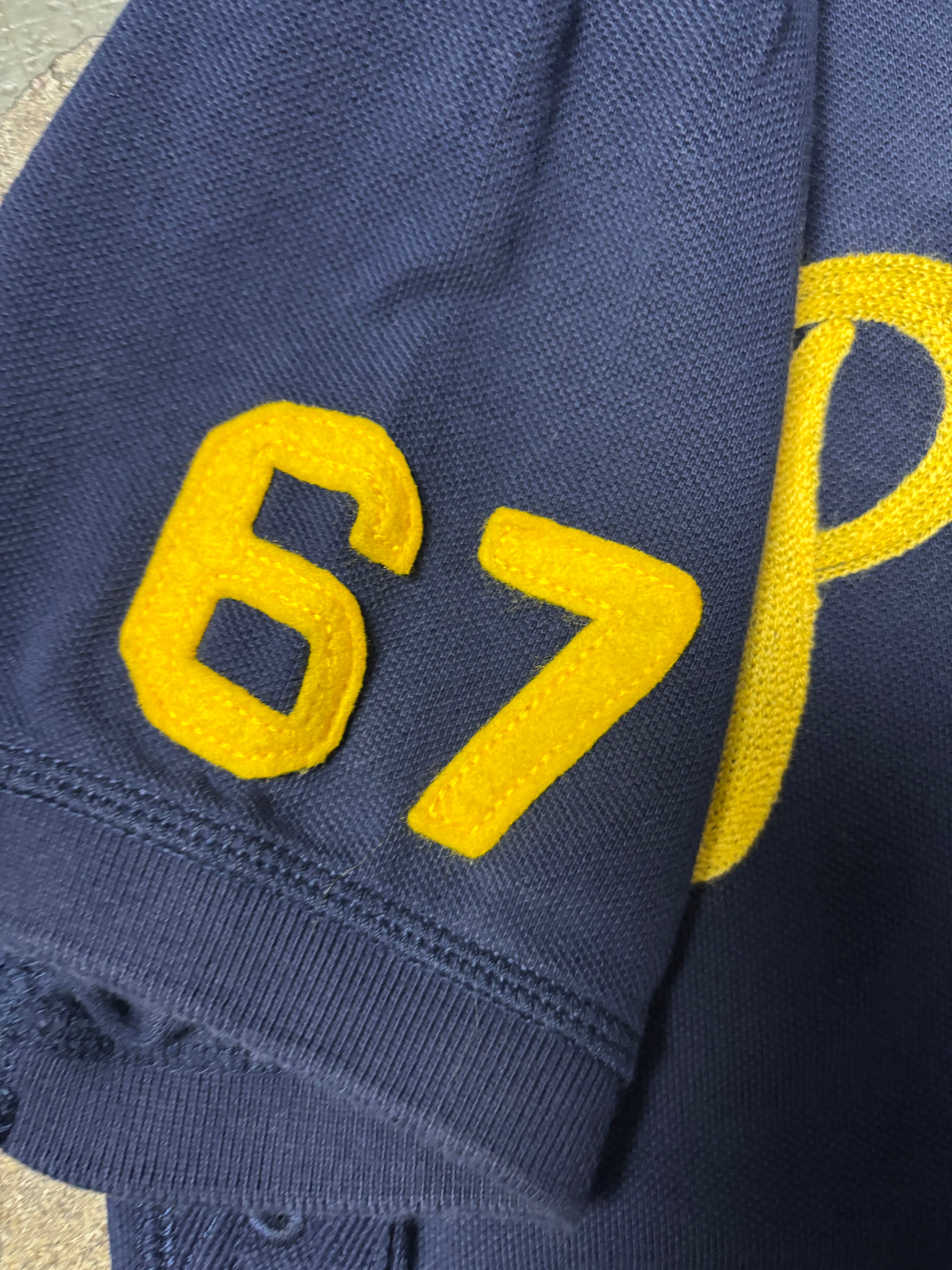 Vintage Polo Ralph Lauren RL Script 67 Shirt Navy