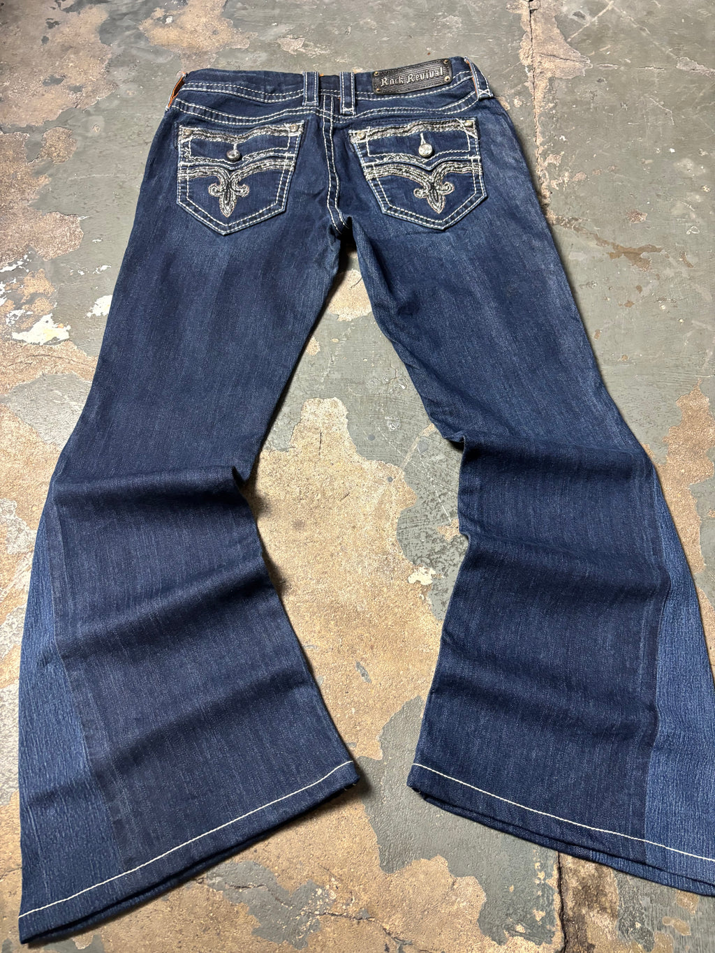 Vintage Rock Revival Jeans Flared Bootcut