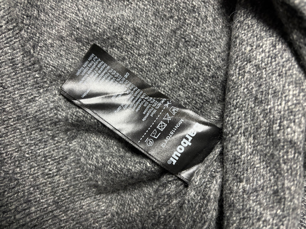 Vintage Barbour Half-Zip Knit Sweater Grey Melange