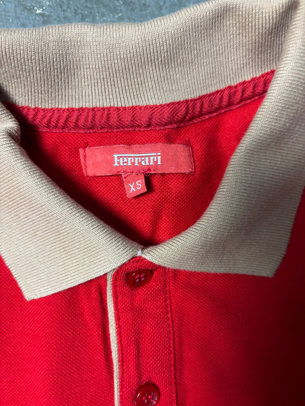 Vintage Ferrari Scuderia Polo Rot Shell Racing