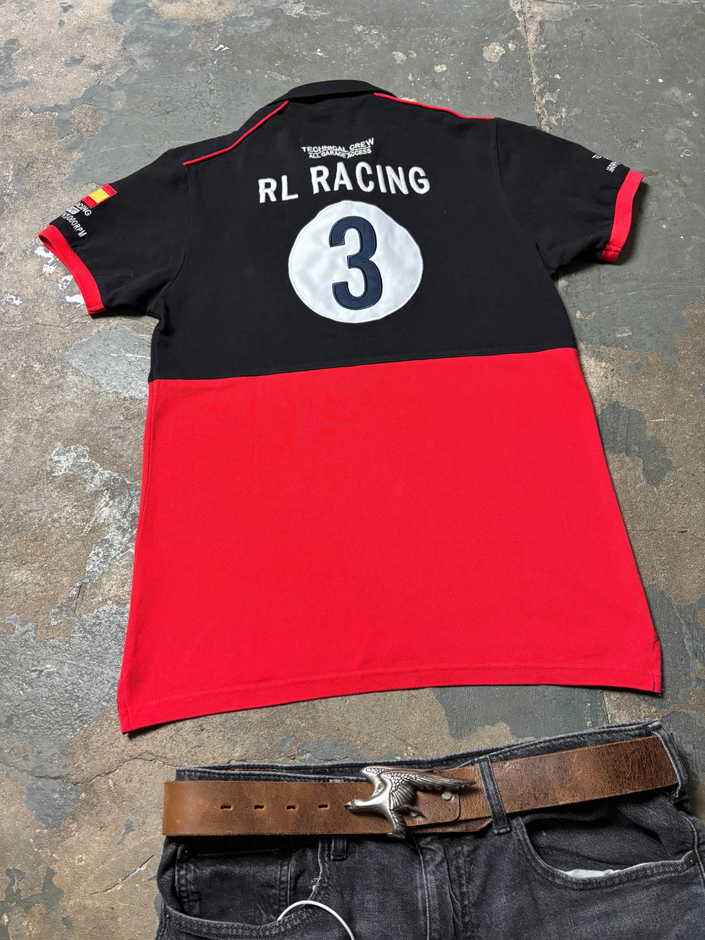 Vintage Polo Ralph Lauren España Racing Team Big Pony Custom Fit