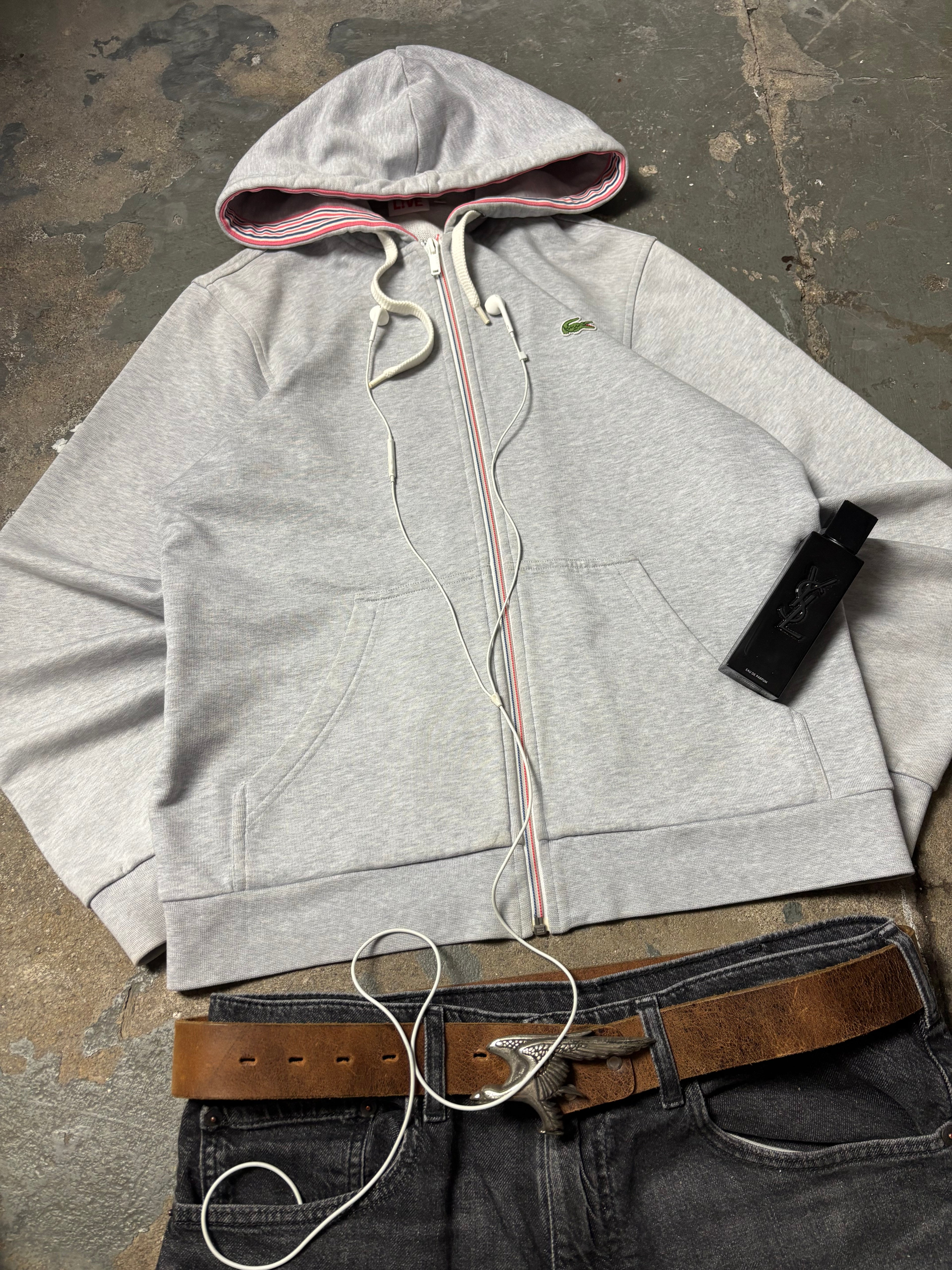 Vintage Lacoste Zipper Grau