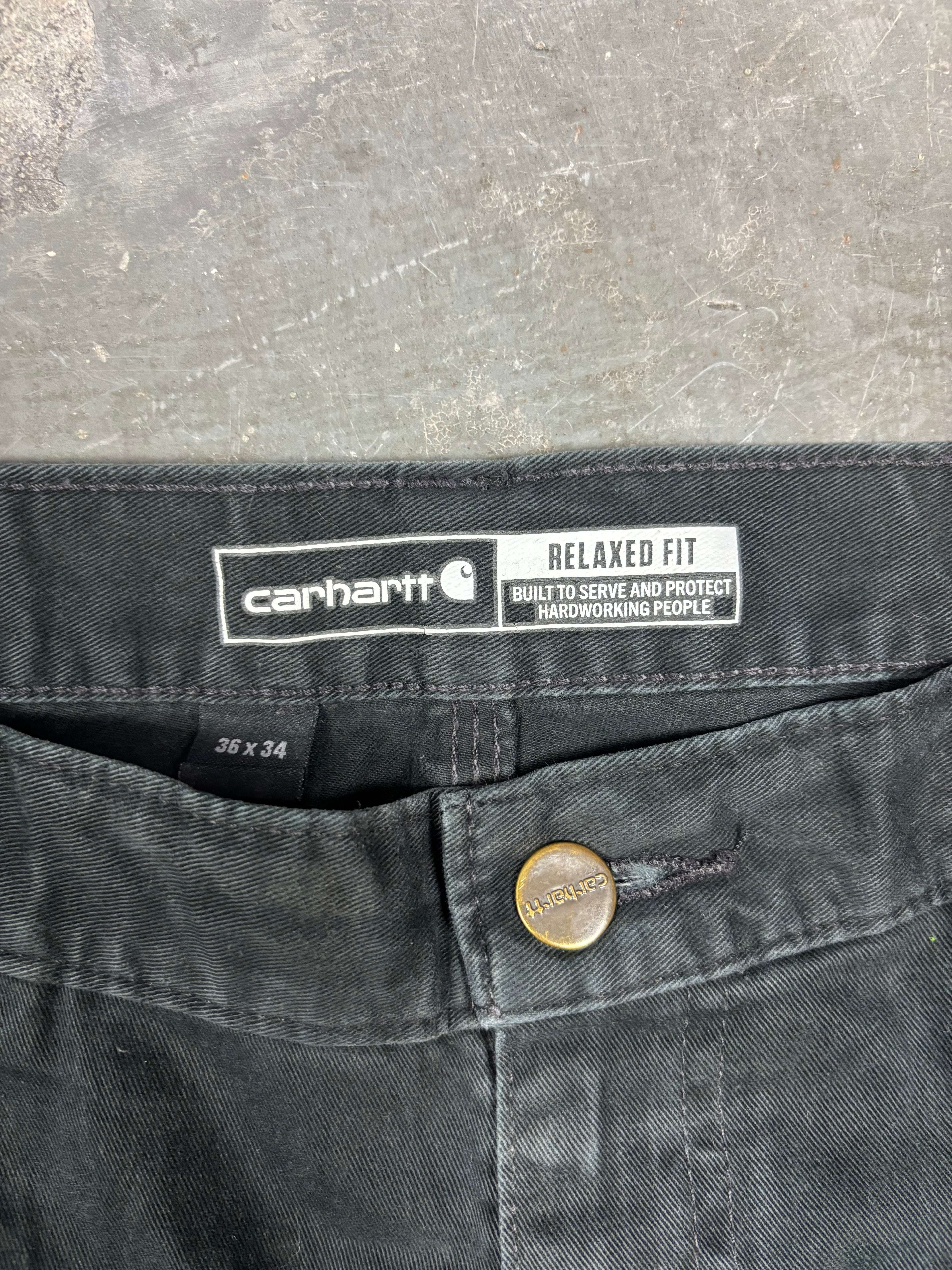 Vintage Carhartt B324 Utility Work Pants Black