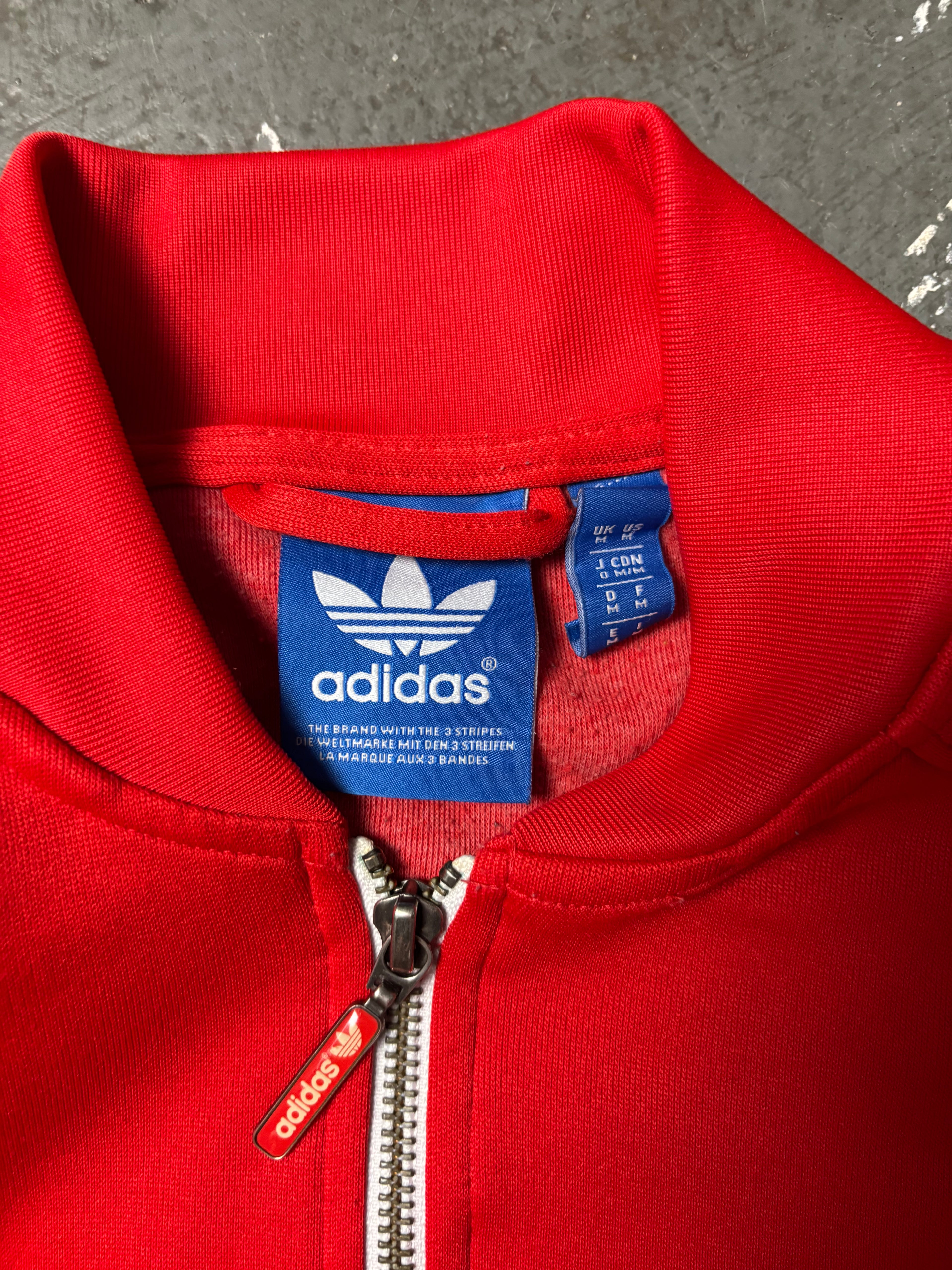 Vintage Adidas Originals Firebird Style Track Jacket Rot Y2K