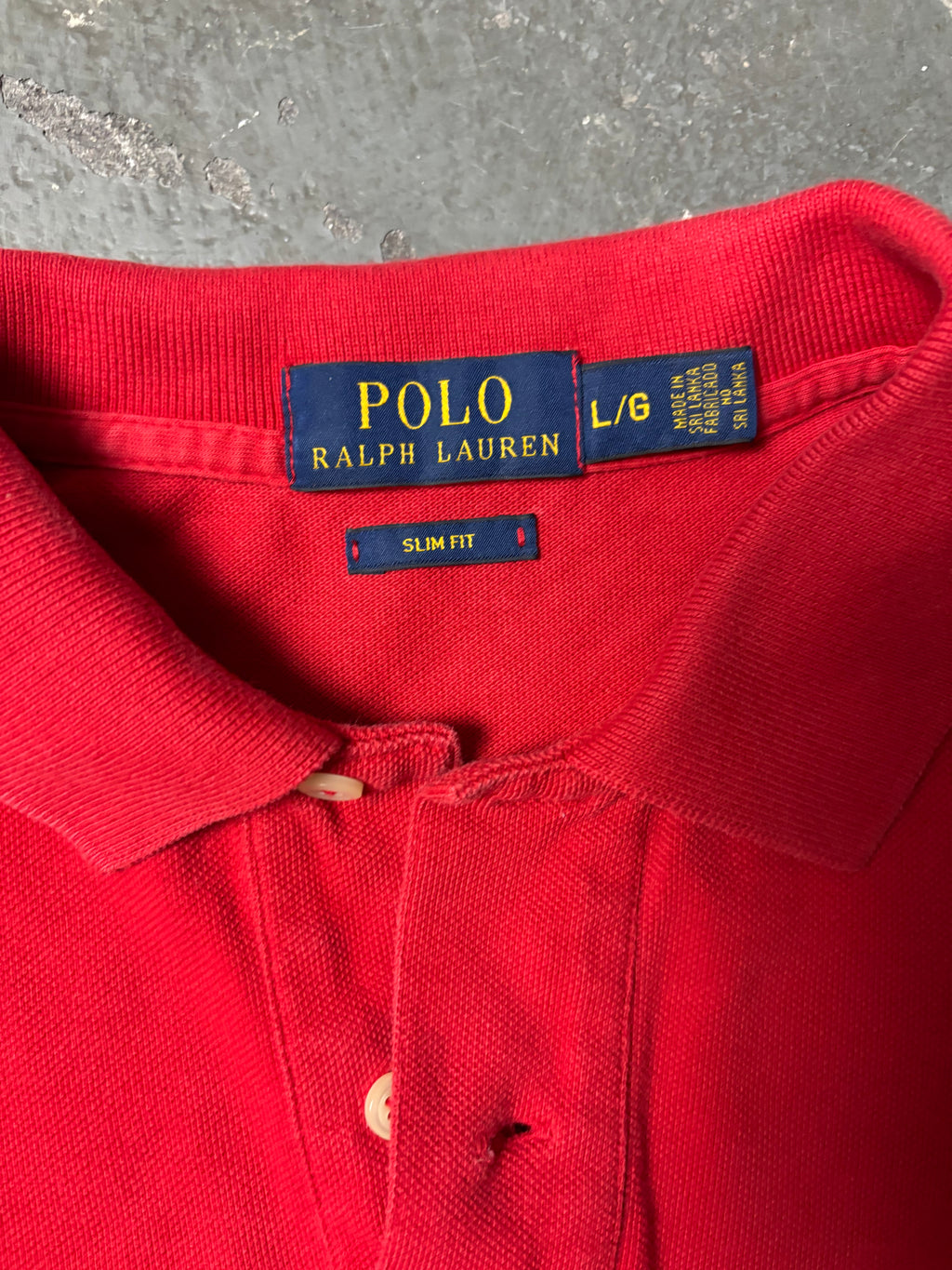 Vintage Polo Ralph Lauren Big Pony Nr. 3 Polo Rot Slim Fit