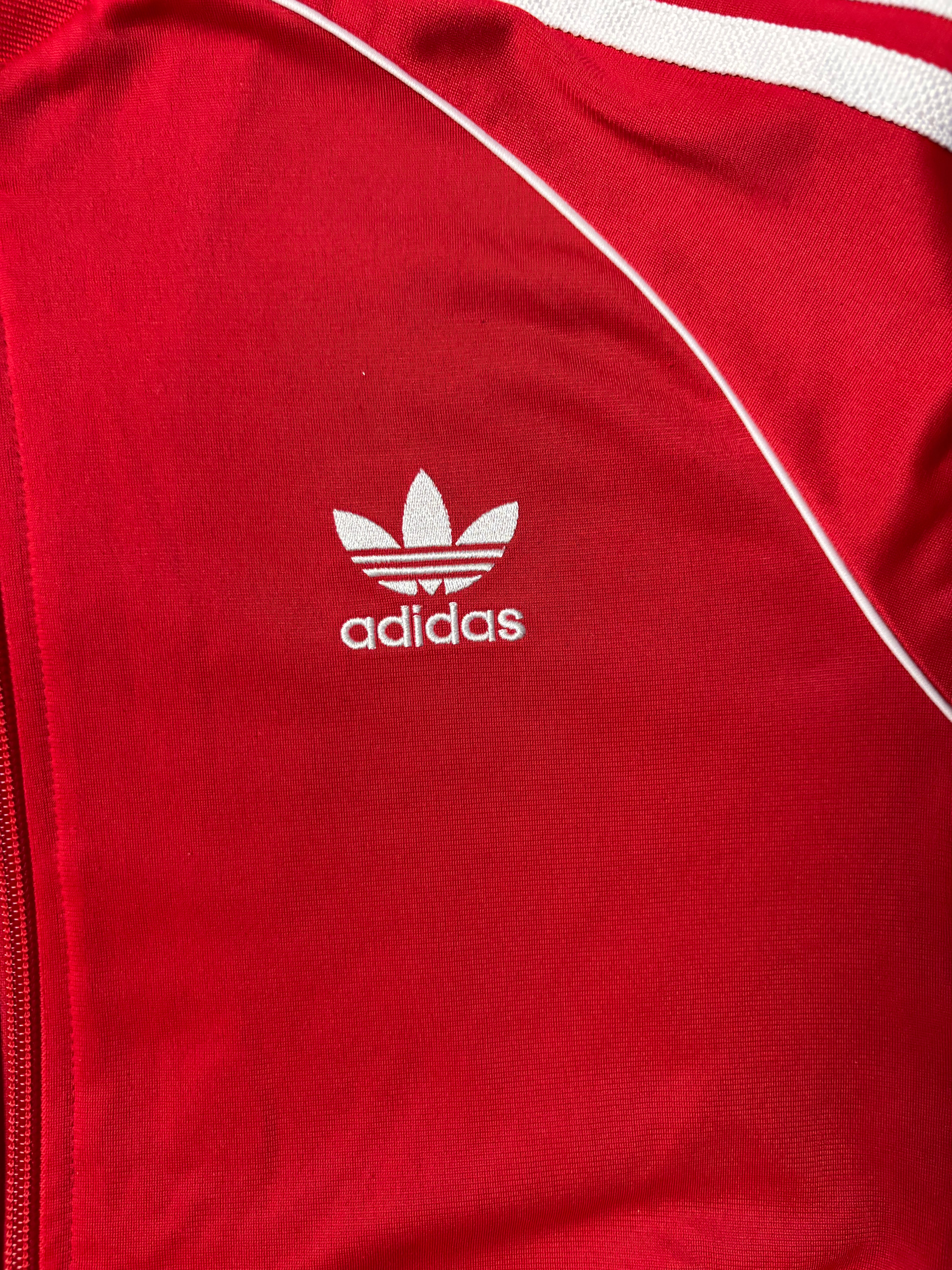 Vintage Adidas Originals Superstar Track Jacket Rot Y2K S