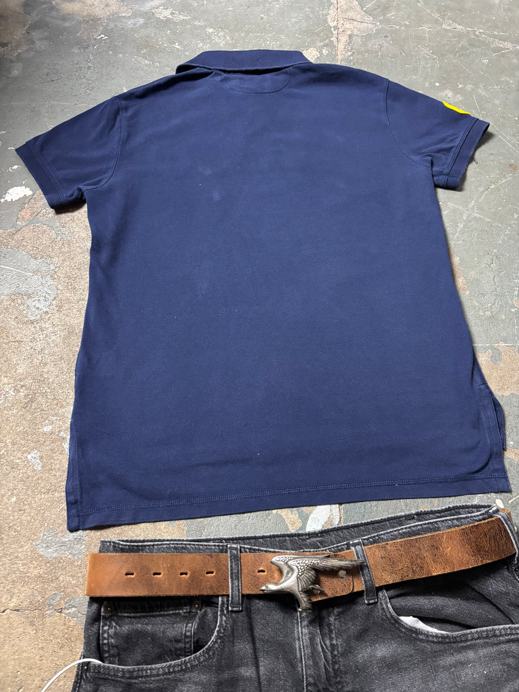 Vintage Polo Ralph Lauren RL Script 67 Shirt Navy
