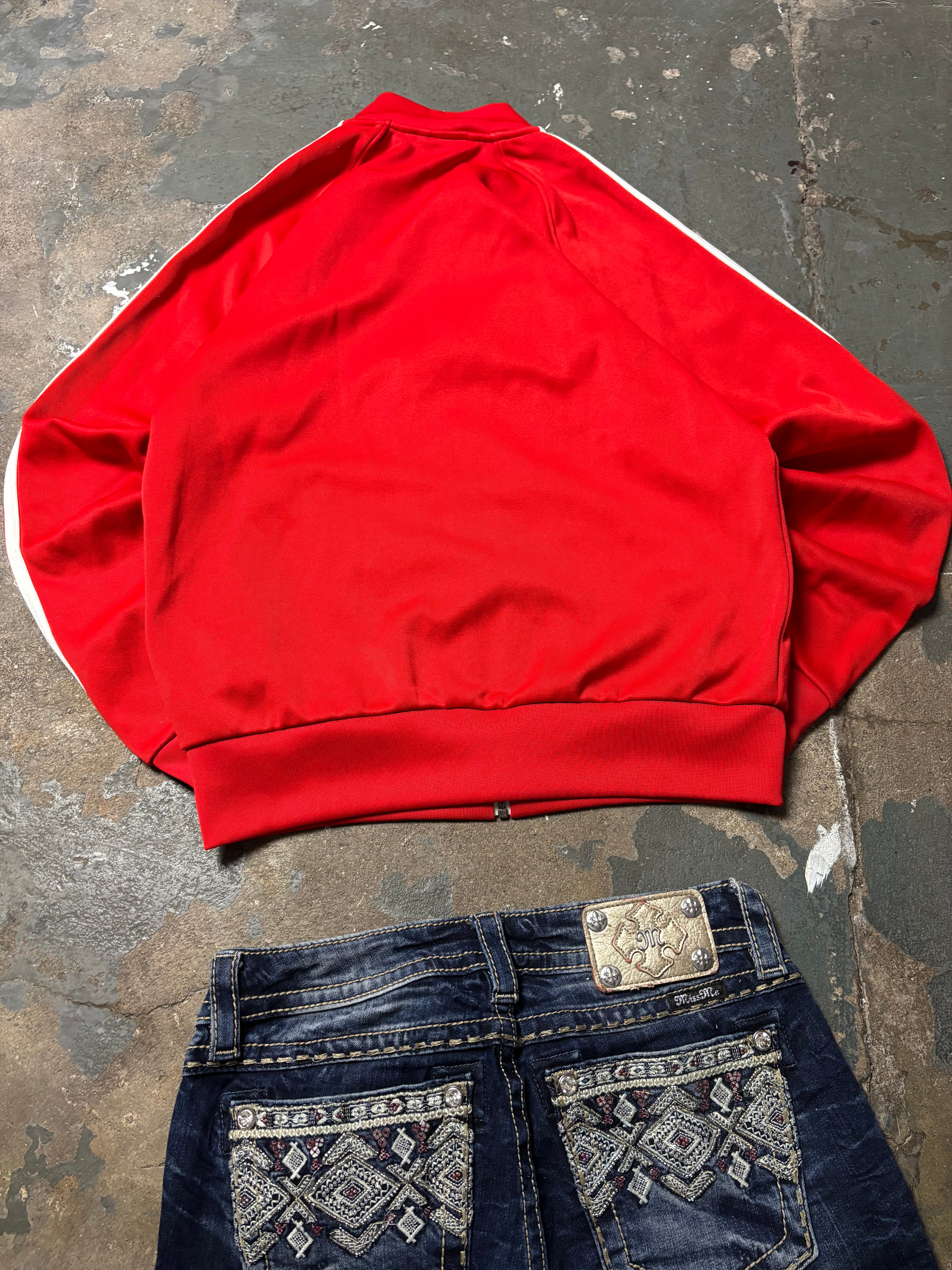 Vintage Adidas Originals Firebird Style Track Jacket Rot Y2K