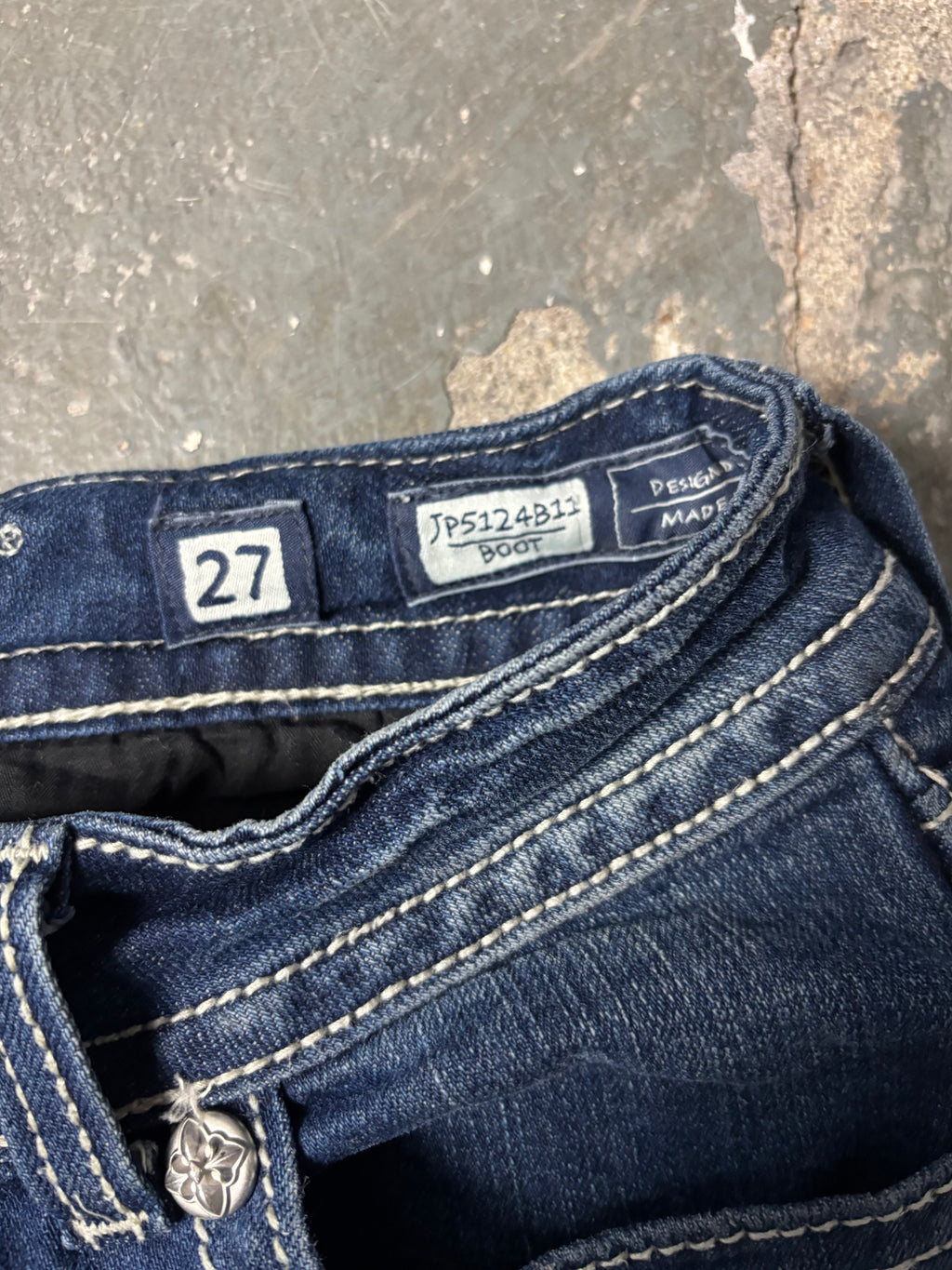 Vintage Miss Me Flared Jeans Blau
