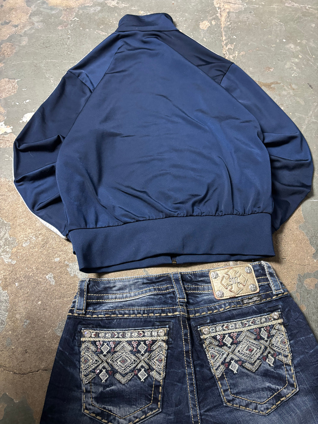 Vintage Adidas Firebird Trainingsjacke Navy Blau
