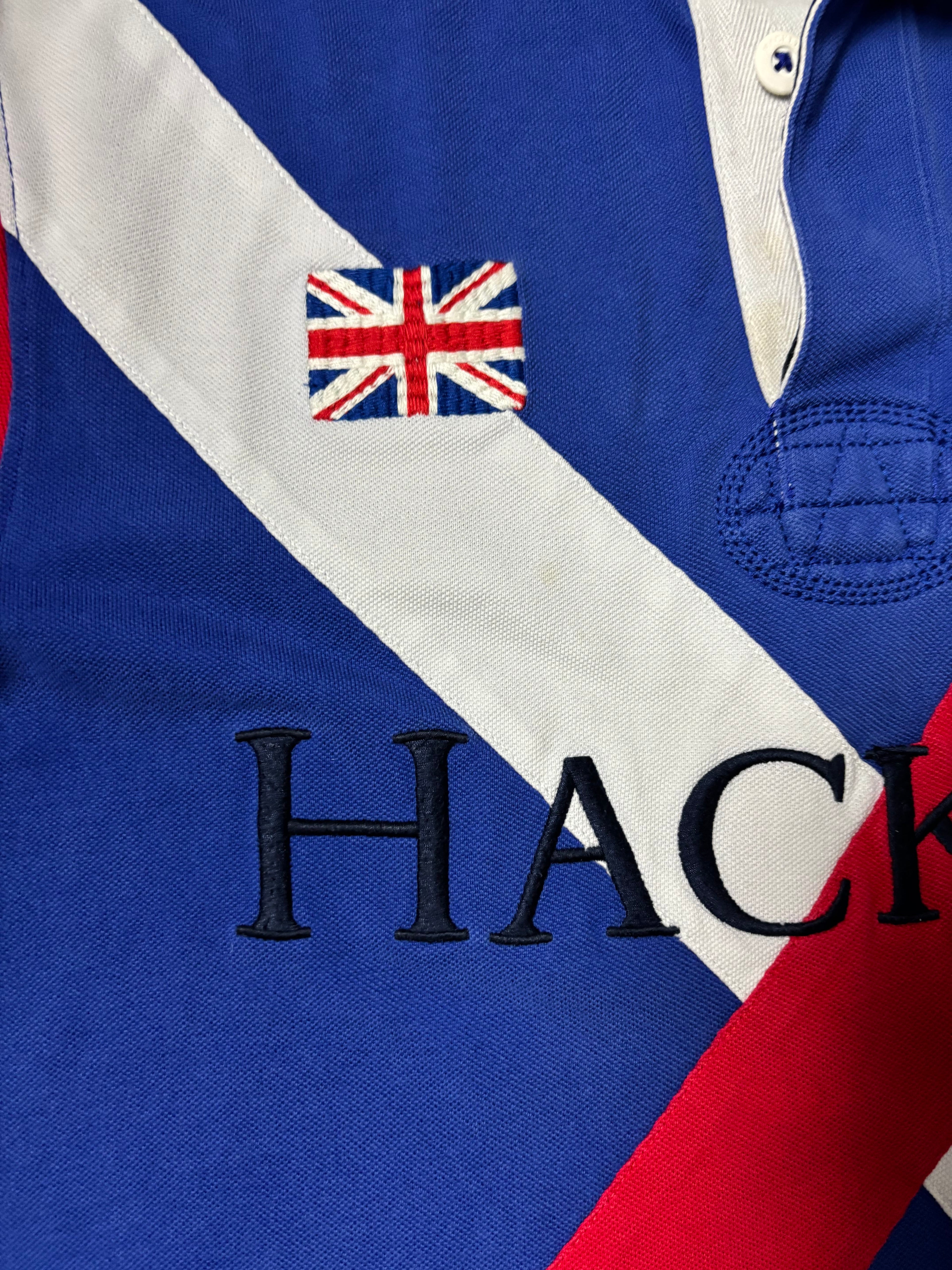 Hackett Vintage Hackett London Boat Race Colorblock Shirt Blau Rot