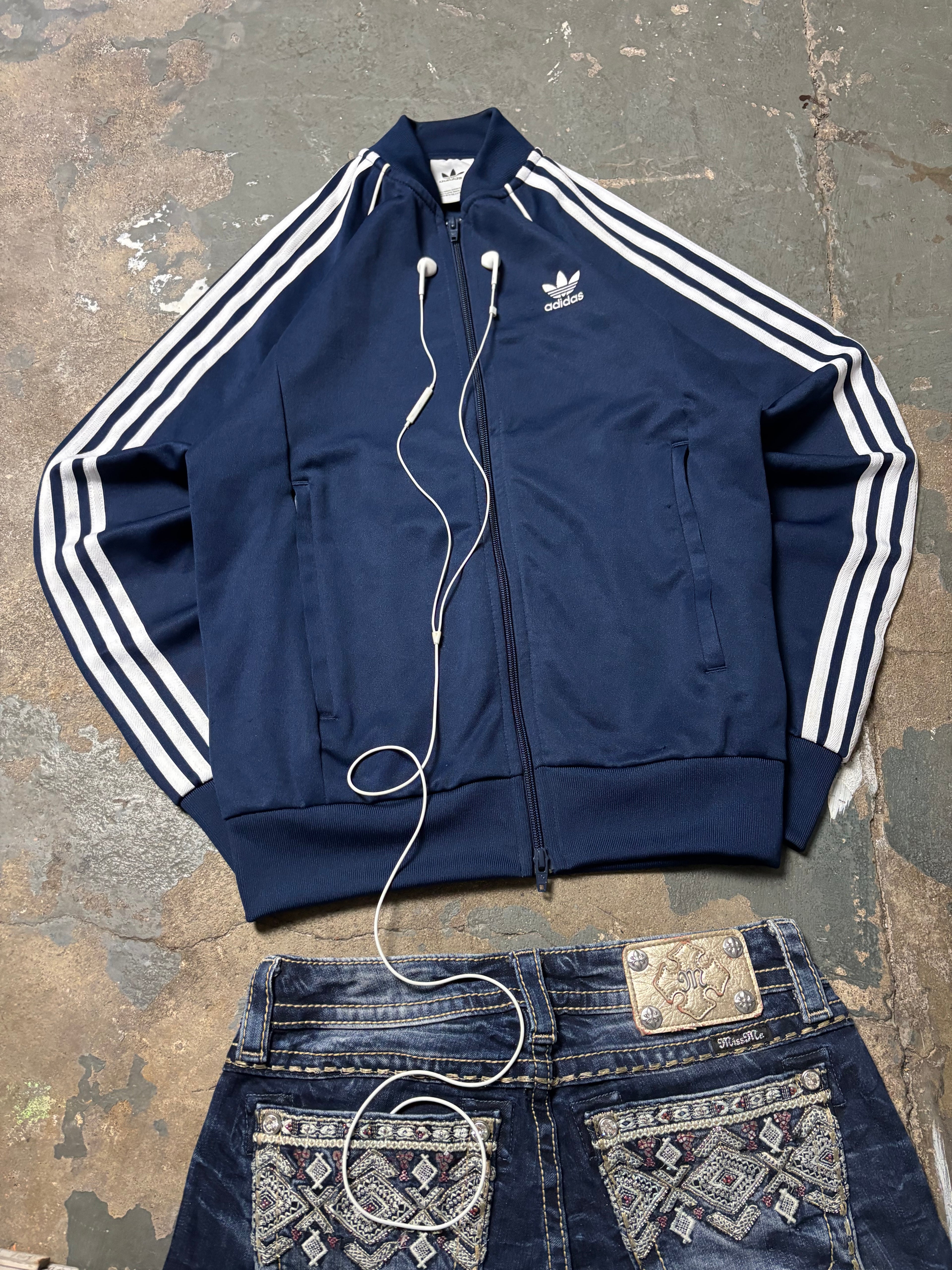 Adidas Originals Firebird Style Track Jacket Navy Parley