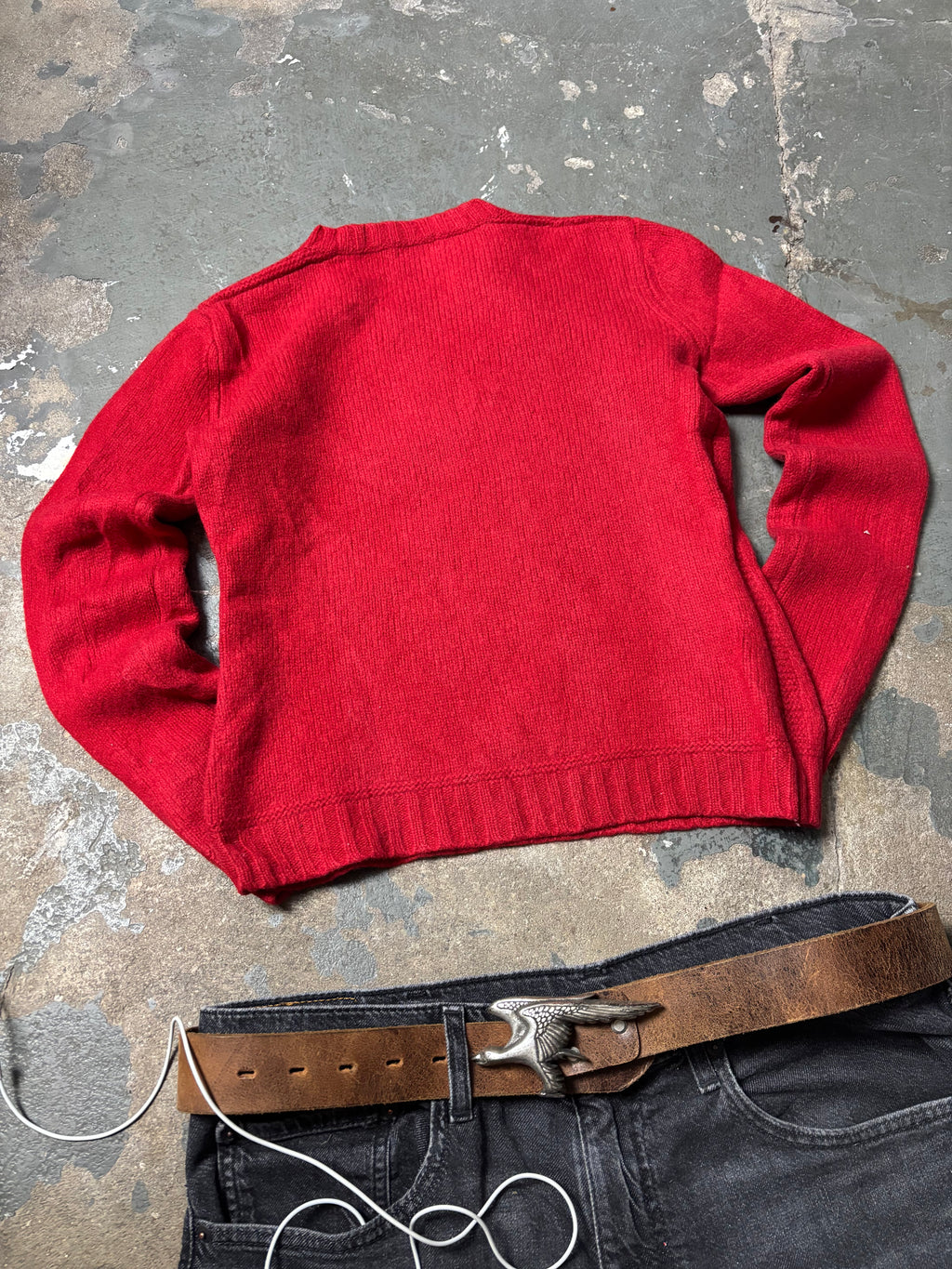 Vintage Polo Jeans Pullover Ralph Lauren Flag 100% Wolle (XS/S)