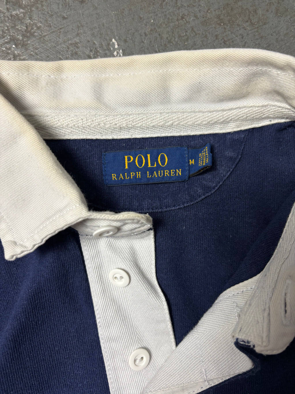 Vintage Polo Ralph Lauren Rugby Longsleeve Big Pony Navy