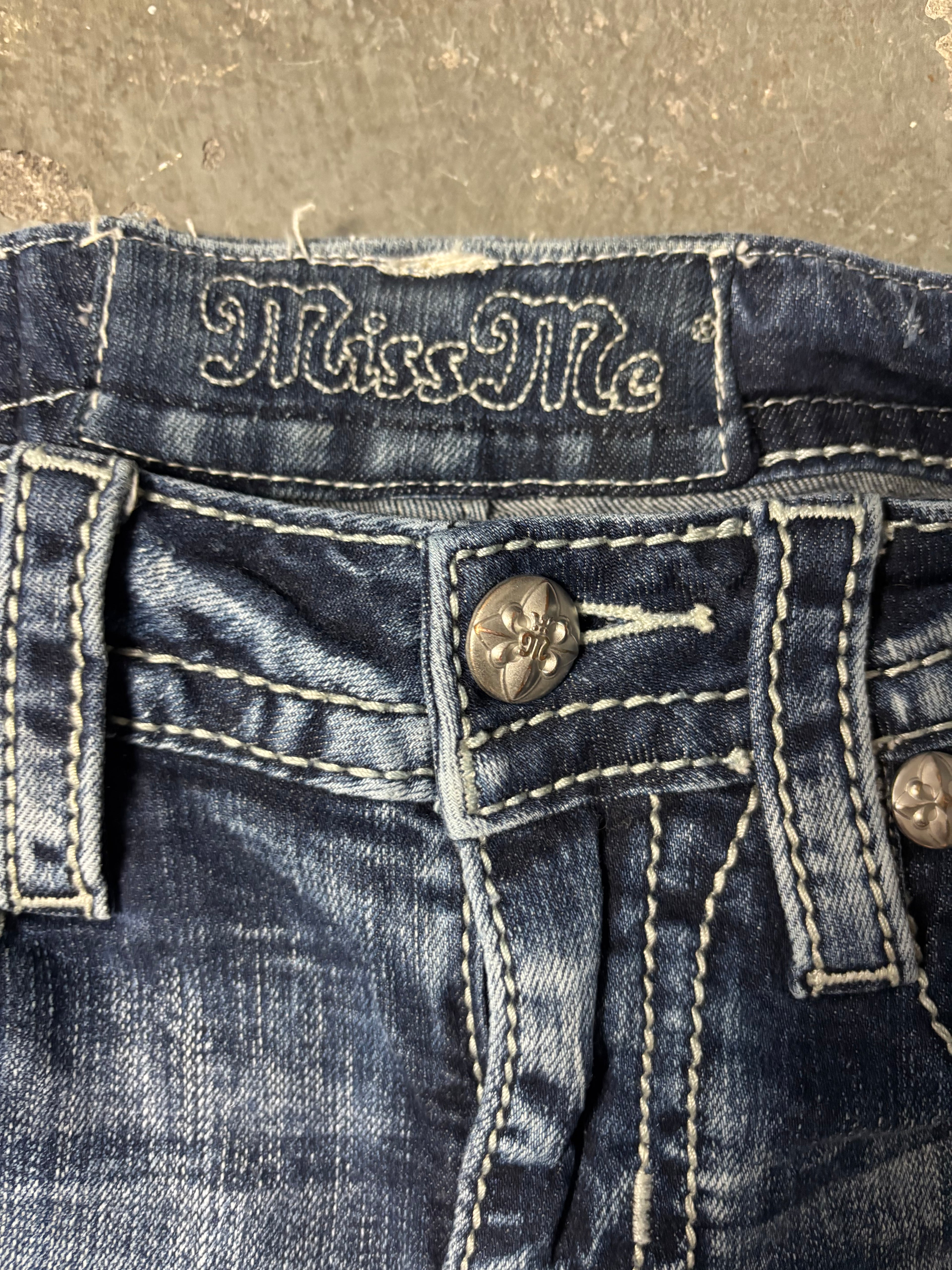 Vintage Miss Me Flared Jeans Blau