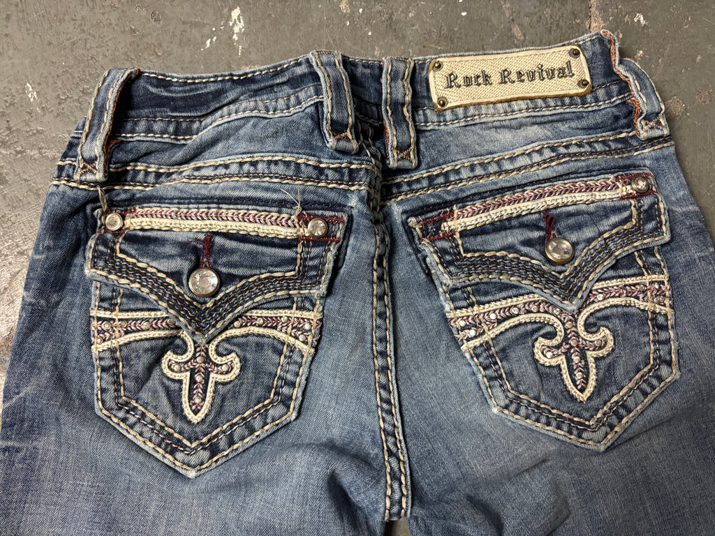 Vintage Rock Revival Flared Bootcut Jeans