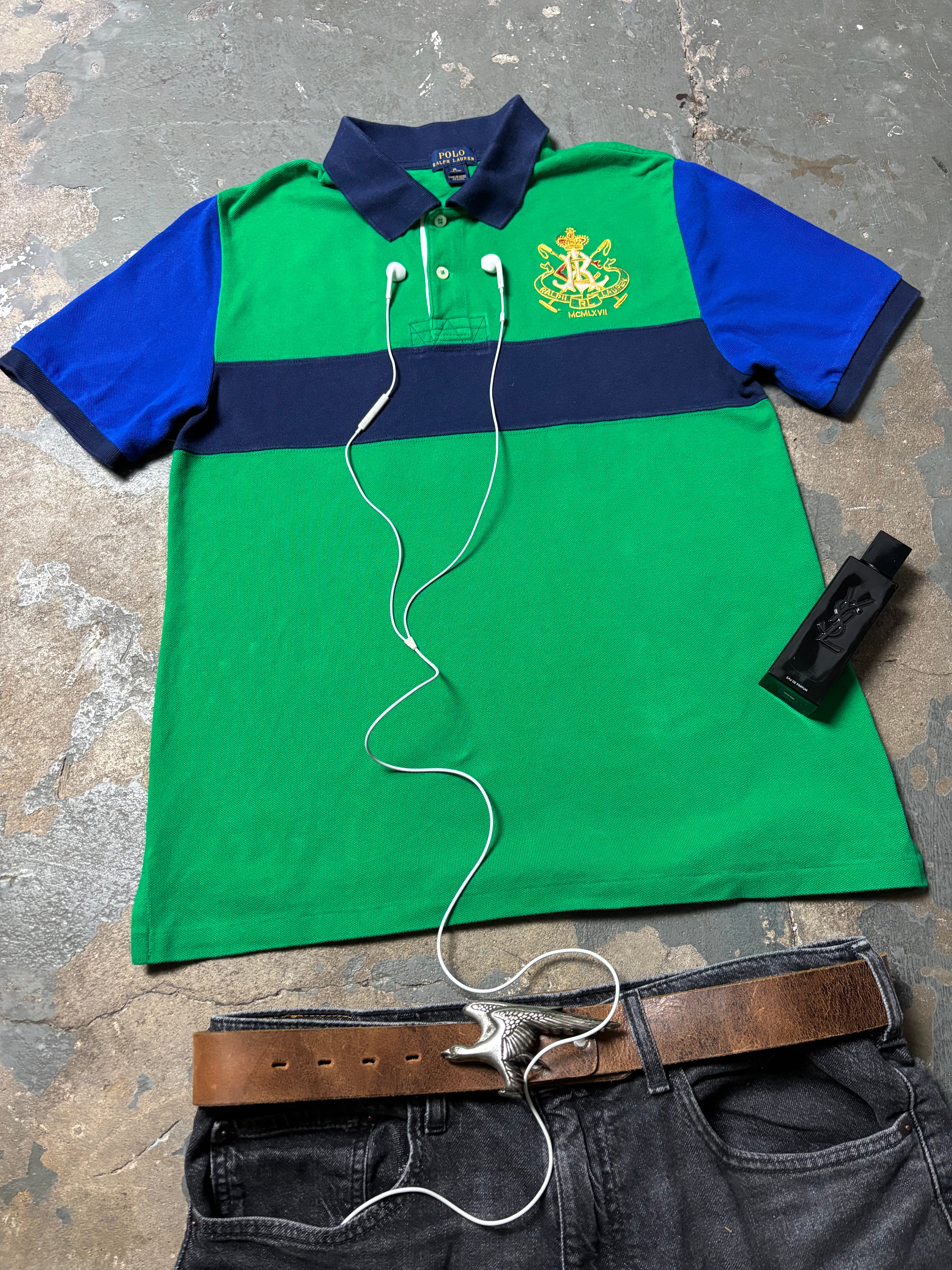 Vintage Polo Ralph Lauren Crested MCMLXVII Big Pony Polo Colorblock