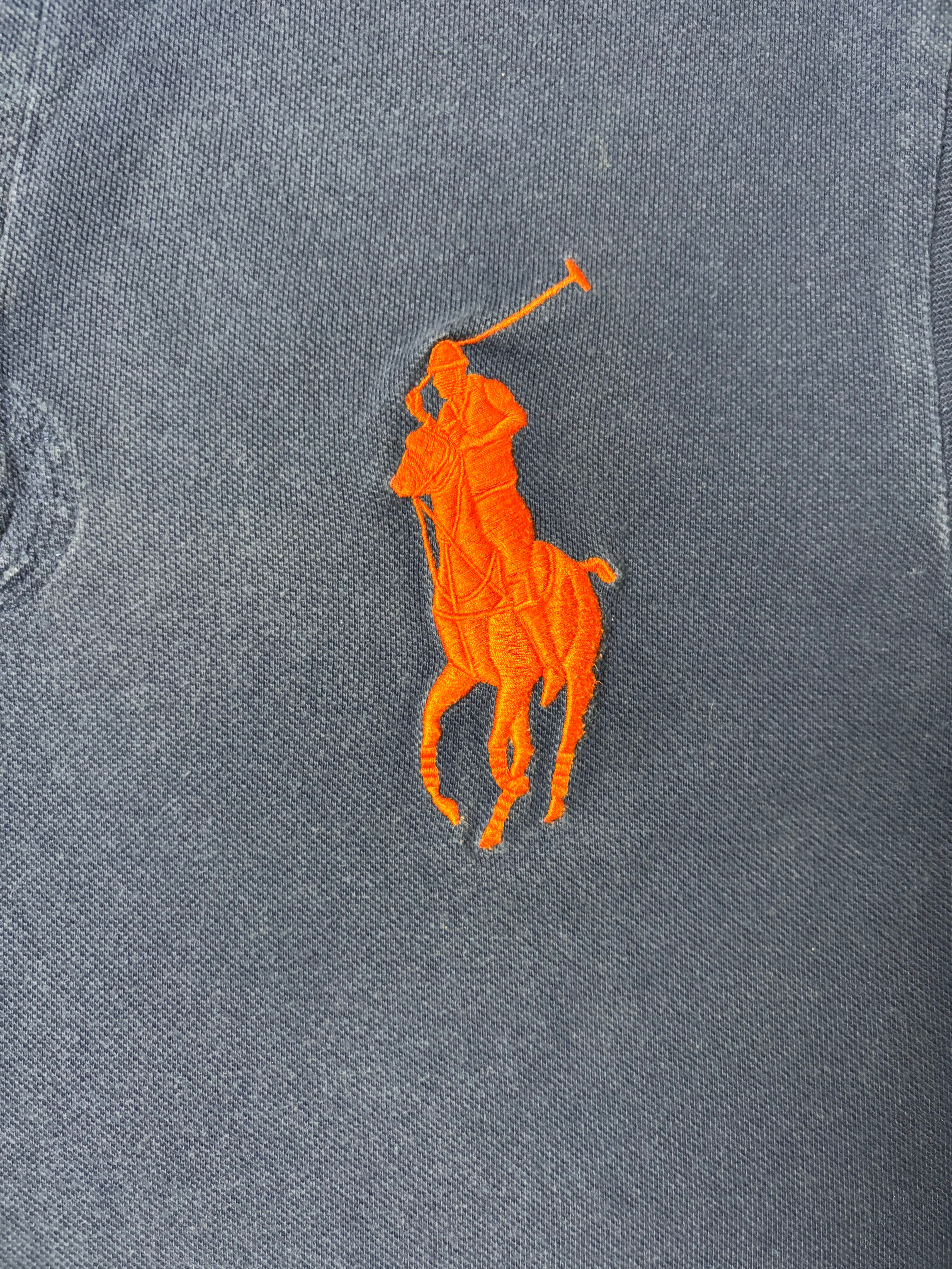 Vintage Polo Ralph Lauren Yacht Club RLPC Crest Big Pony Polo Navy Slim Fit XL