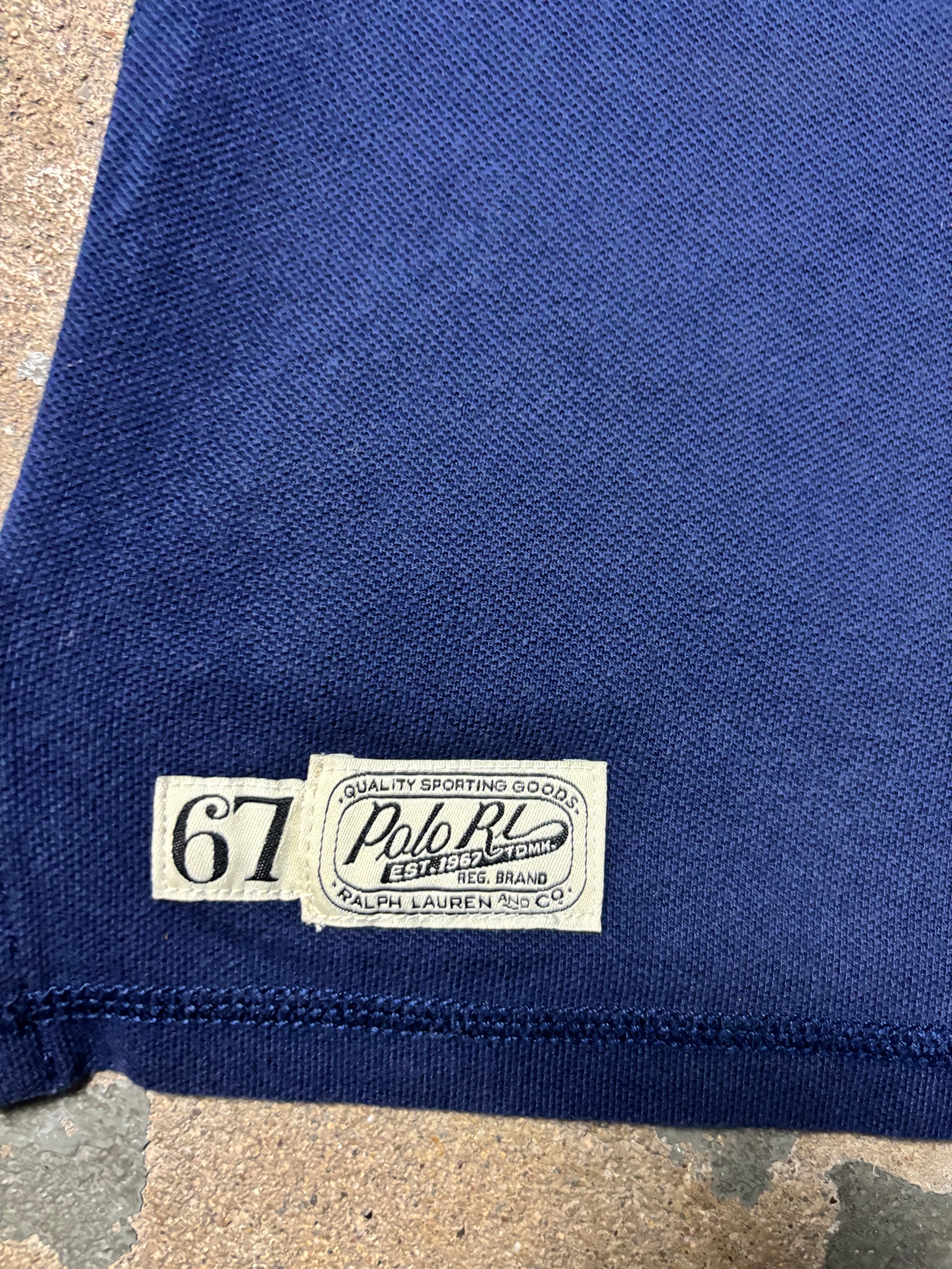 Vintage Polo Ralph Lauren RL Script 67 Shirt Navy