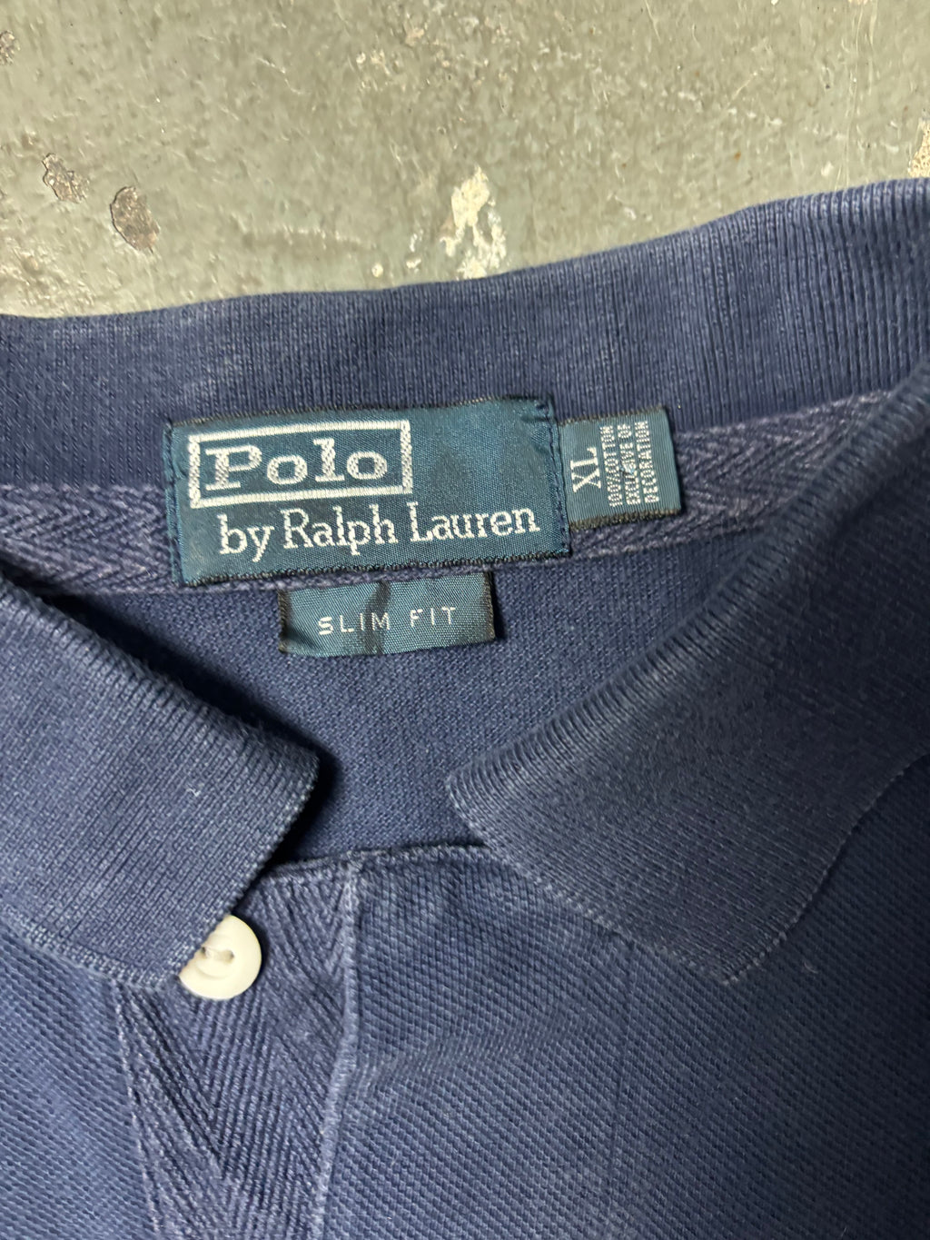 Vintage Polo Ralph Lauren Yacht Club RLPC Crest Big Pony Polo Navy Slim Fit XL