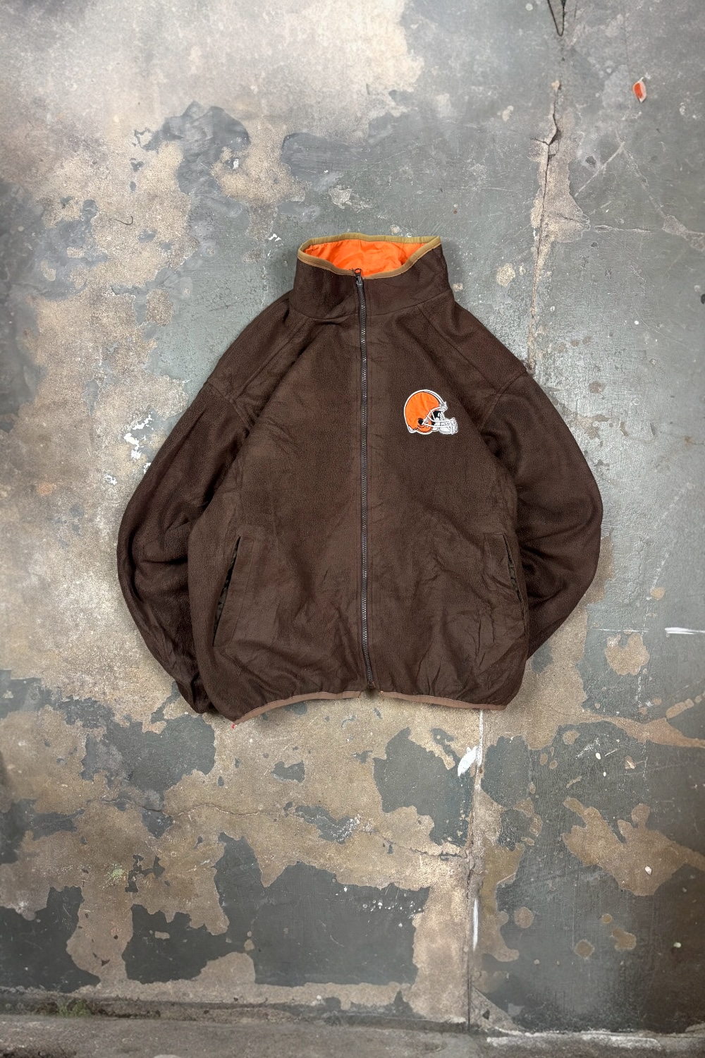 Vintage Cleveland Browns Jacke | Reversible Fleece NFL