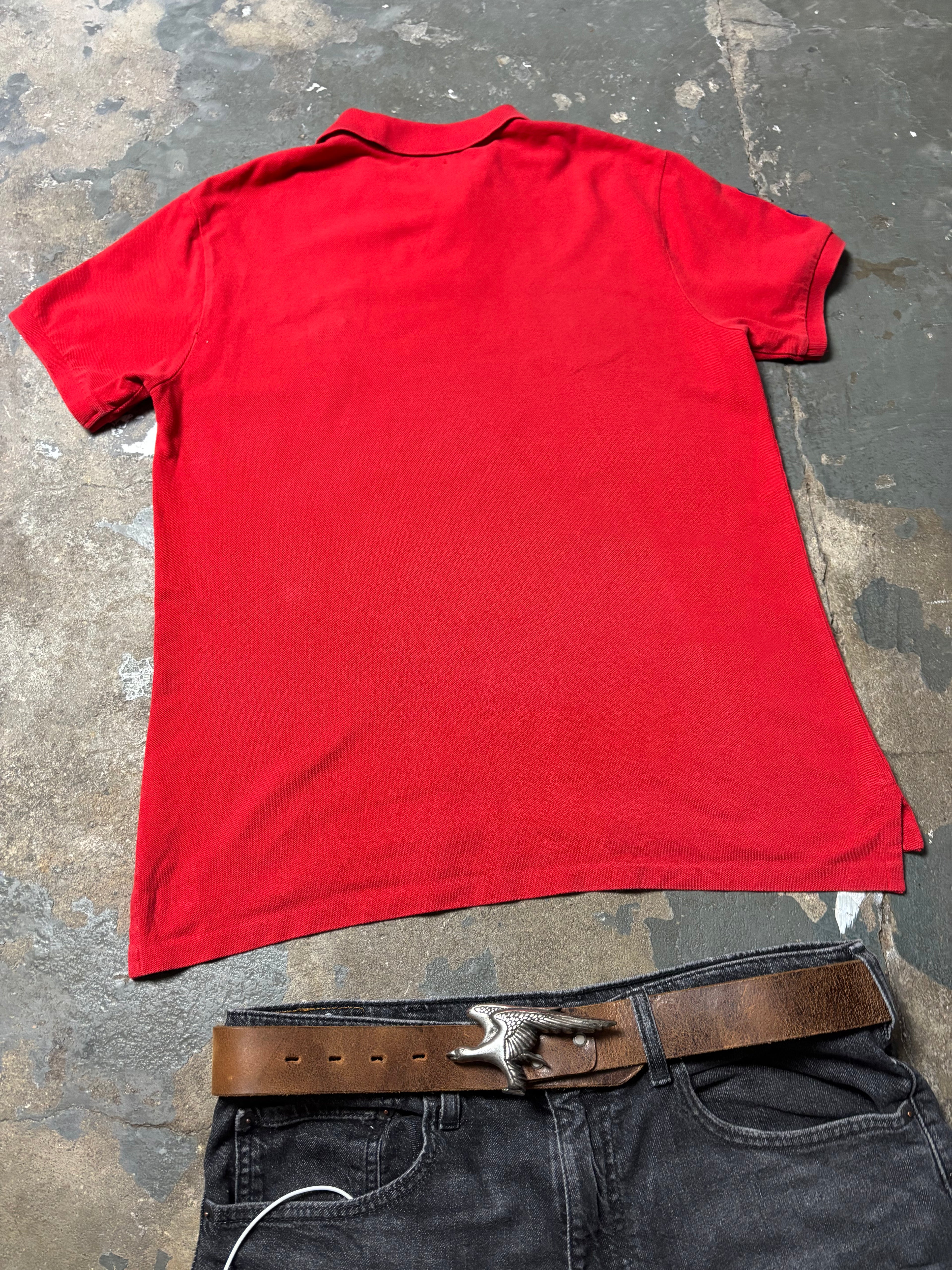 Vintage Polo Ralph Lauren Big Pony Nr. 3 Polo Rot Slim Fit