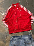 Vintage Adidas Originals Superstar Track Jacket Rot Y2K S