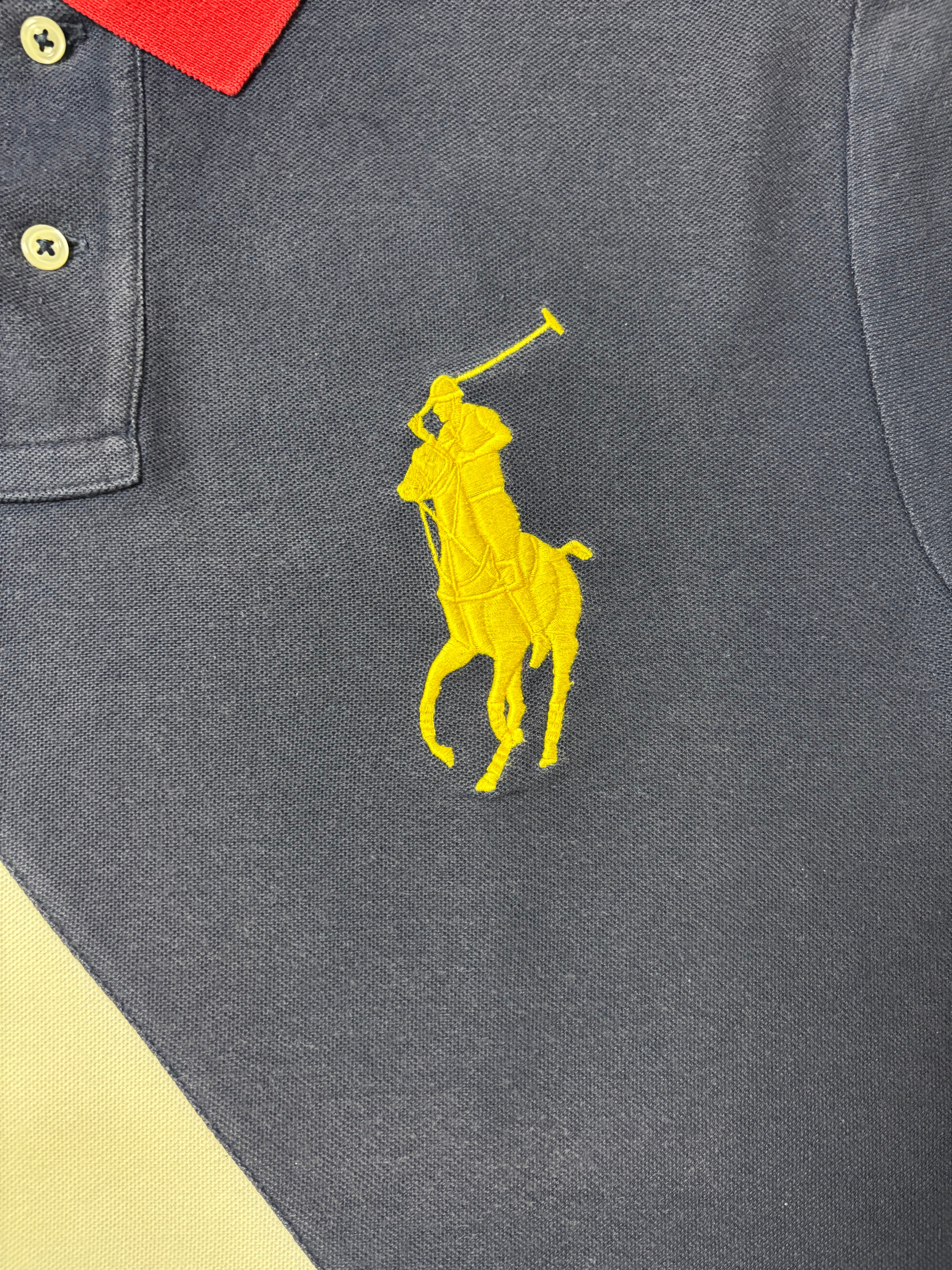 Vintage Polo Ralph Lauren US Open 2010 Big Pony Diagonal Colorblock