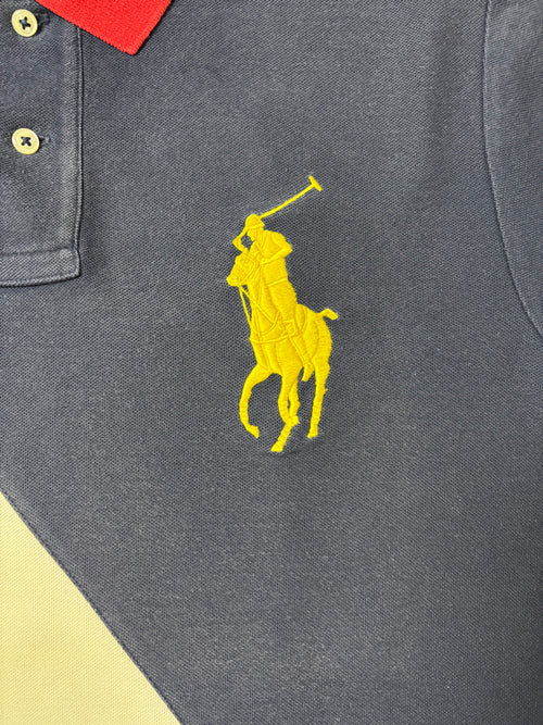 Vintage Polo Ralph Lauren US Open 2010 Big Pony Diagonal Colorblock