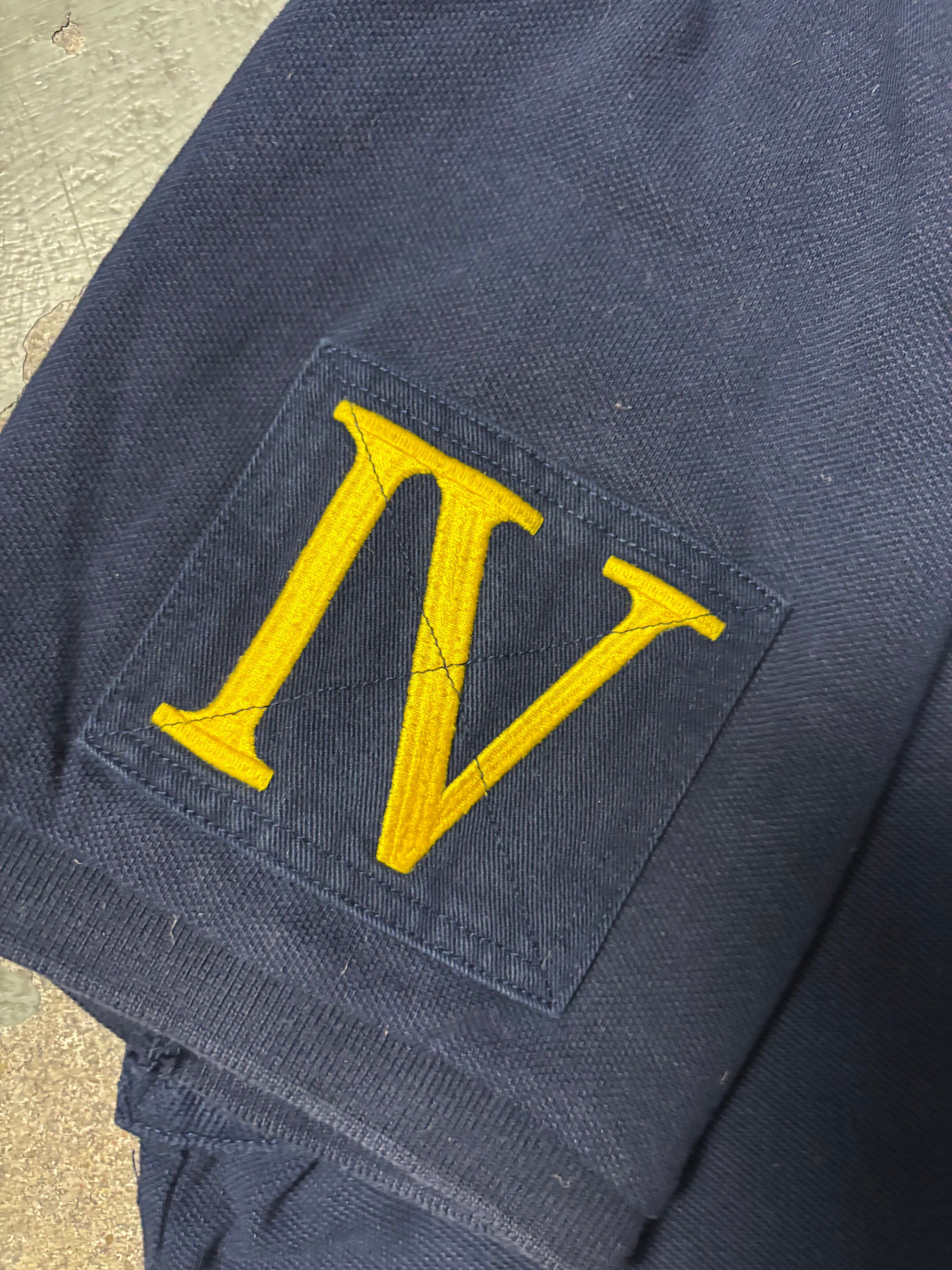 Vintage Polo Ralph Lauren Jockey Club Crest Shirt Navy