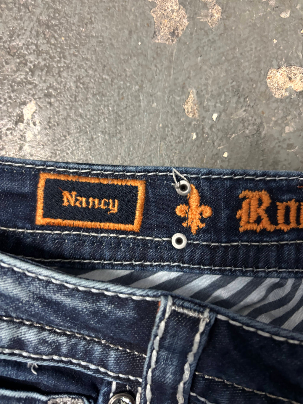Rock Revival Vintage Rock Revival Nancy Thick Stitch Flare Jeans Denim